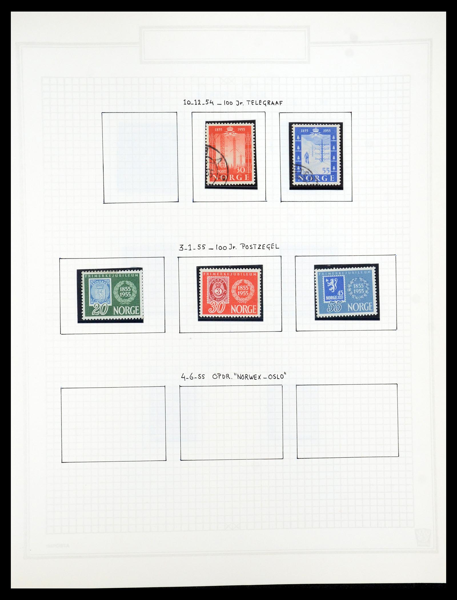 35201 057 - Postzegelverzameling 35201 Noorwegen 1856-1984.