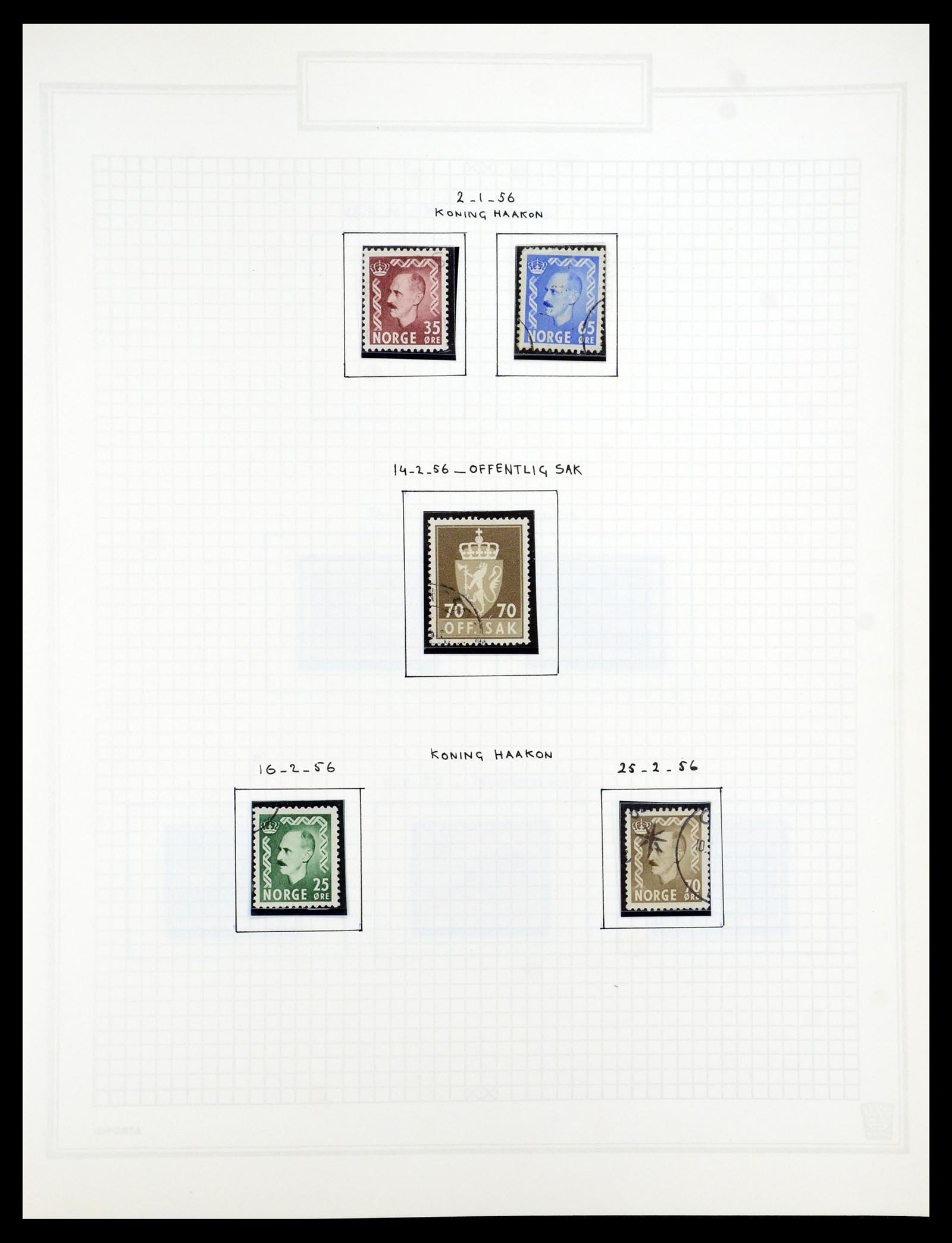 35201 060 - Postzegelverzameling 35201 Noorwegen 1856-1984.
