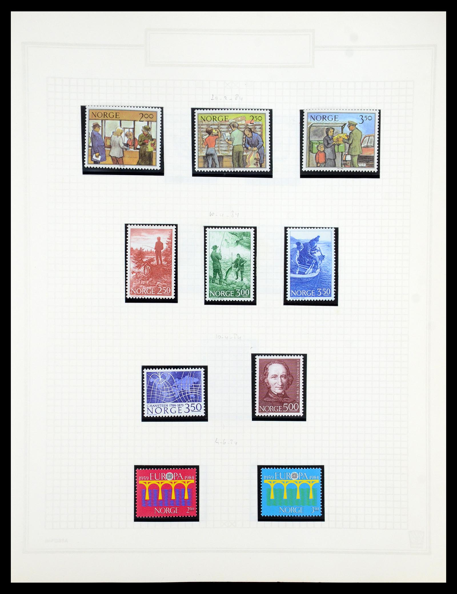 35201 144 - Postzegelverzameling 35201 Noorwegen 1856-1984.