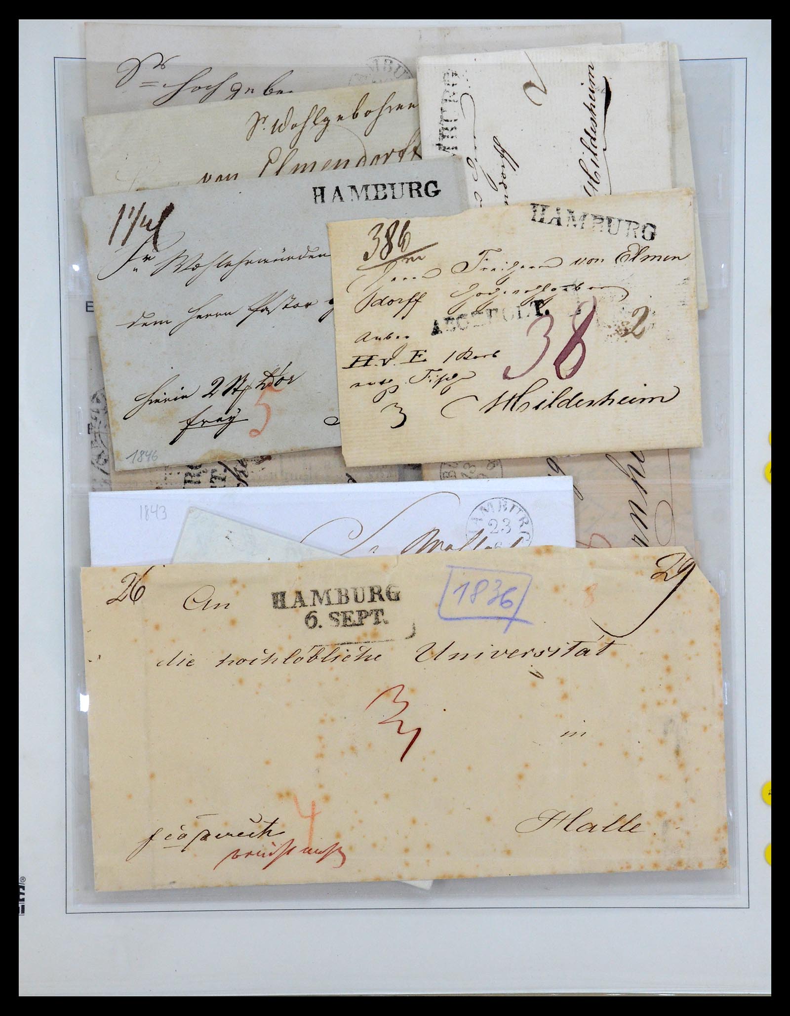 35203 001 - Postzegelverzameling 35203 Hamburg 1836-1867.