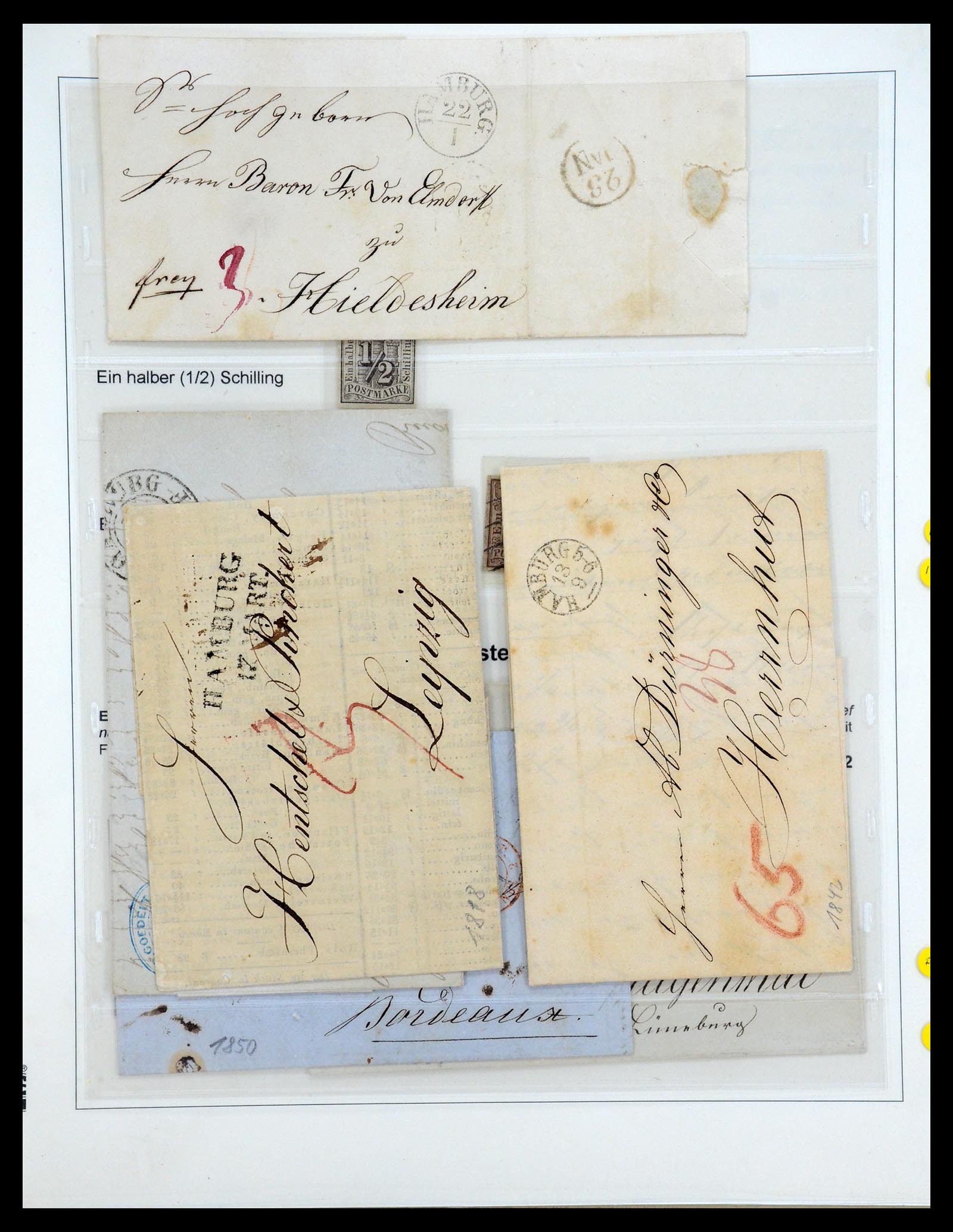35203 002 - Postzegelverzameling 35203 Hamburg 1836-1867.