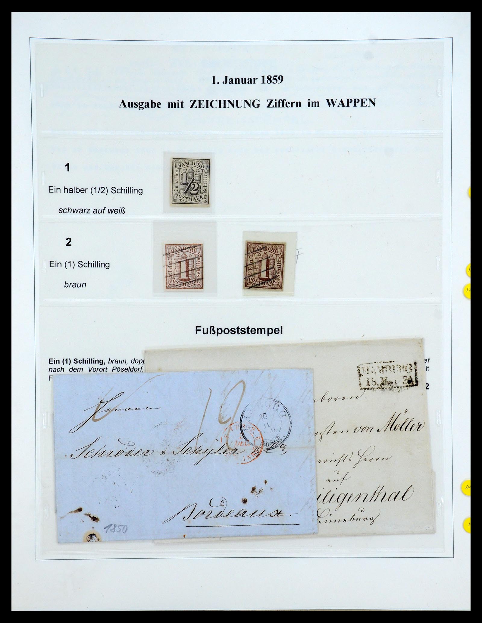 35203 003 - Postzegelverzameling 35203 Hamburg 1836-1867.