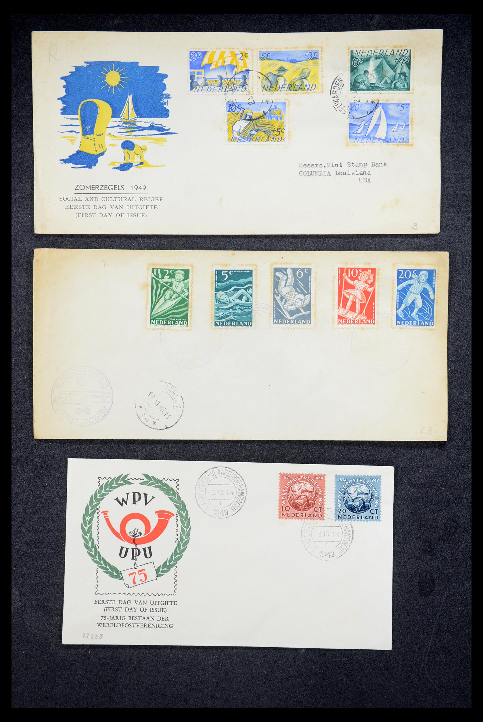 35205 011 - Postzegelverzameling 35205 Nederlandse gebieden FDC's 1927-1960.