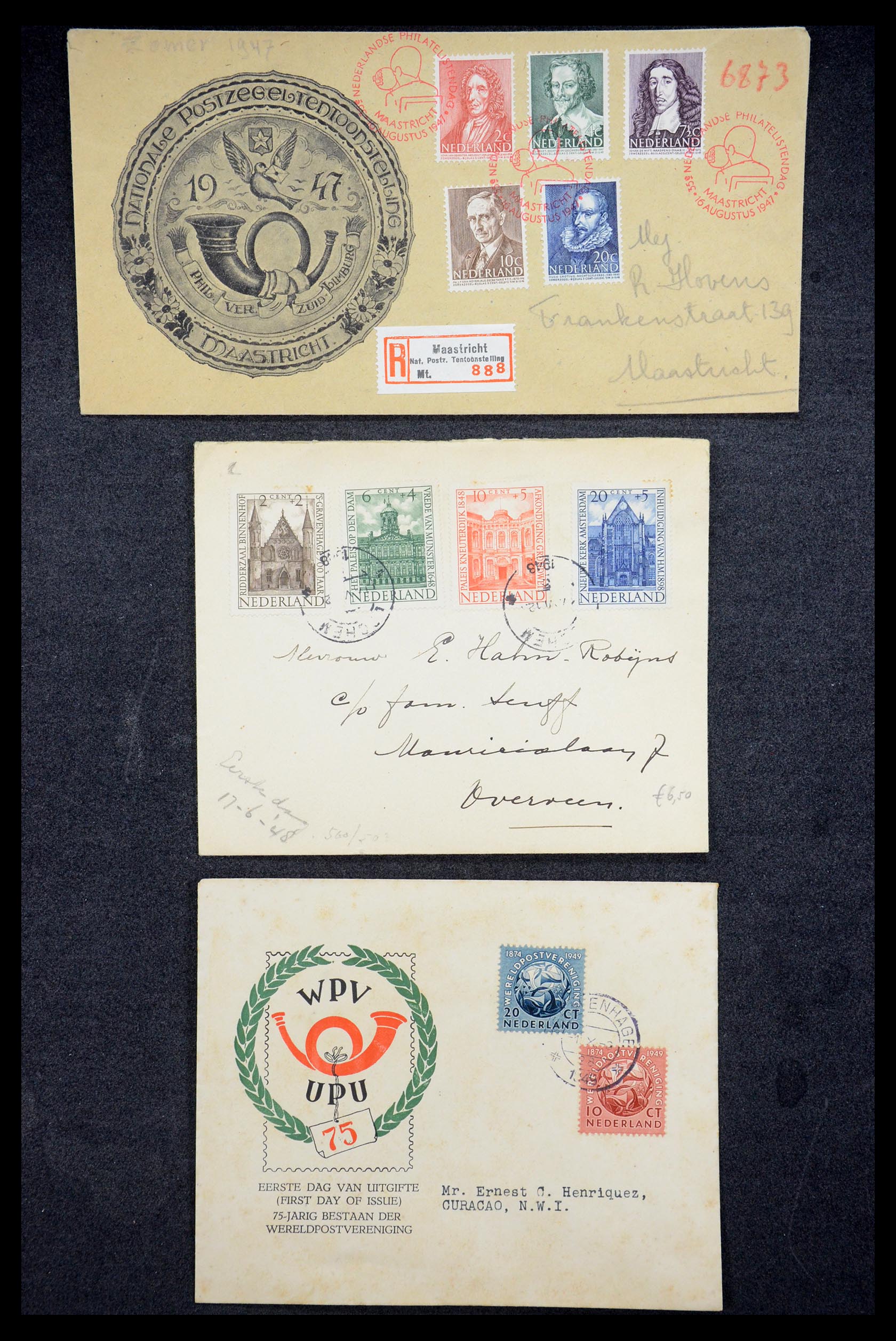 35205 013 - Stamp Collection 35205 Dutch territories FDC's 1927-1960.