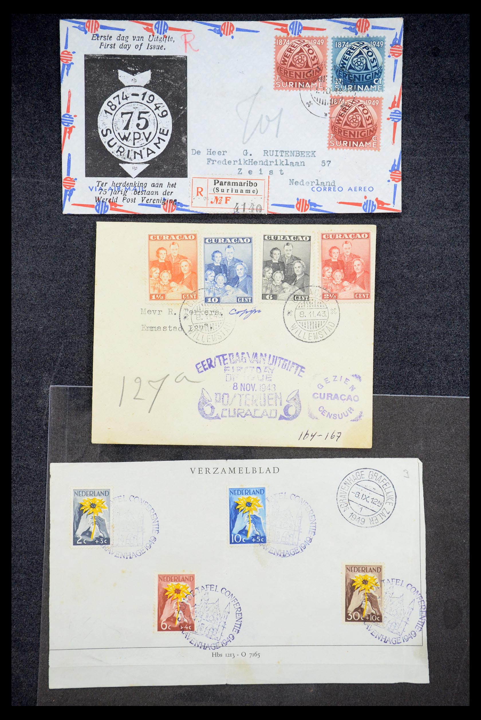 35205 026 - Stamp Collection 35205 Dutch territories FDC's 1927-1960.
