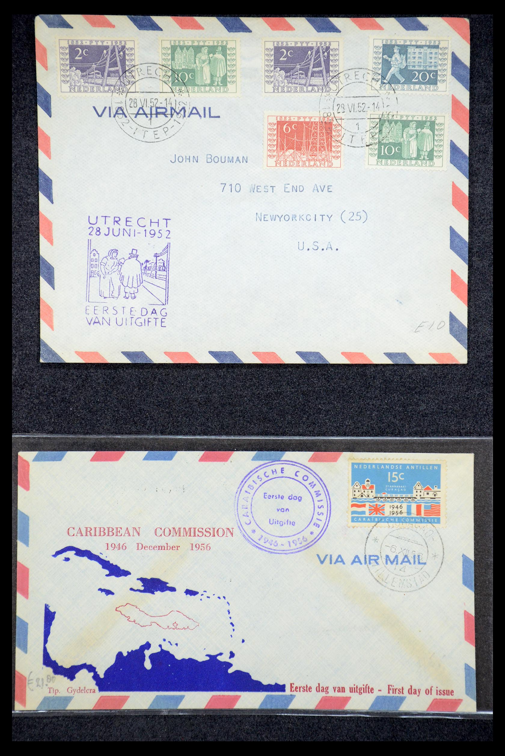 35205 027 - Postzegelverzameling 35205 Nederlandse gebieden FDC's 1927-1960.