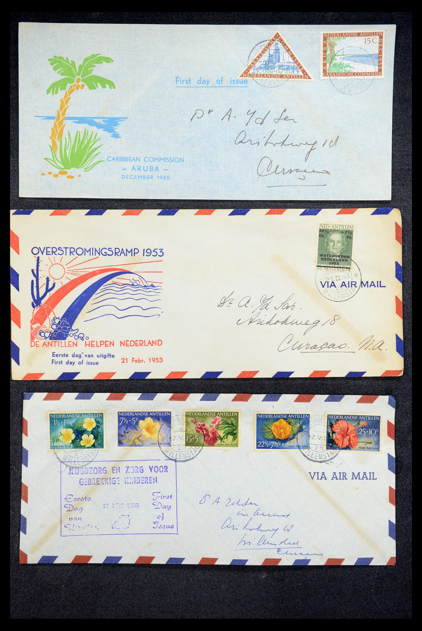 35205 030 - Postzegelverzameling 35205 Nederlandse gebieden FDC's 1927-1960.
