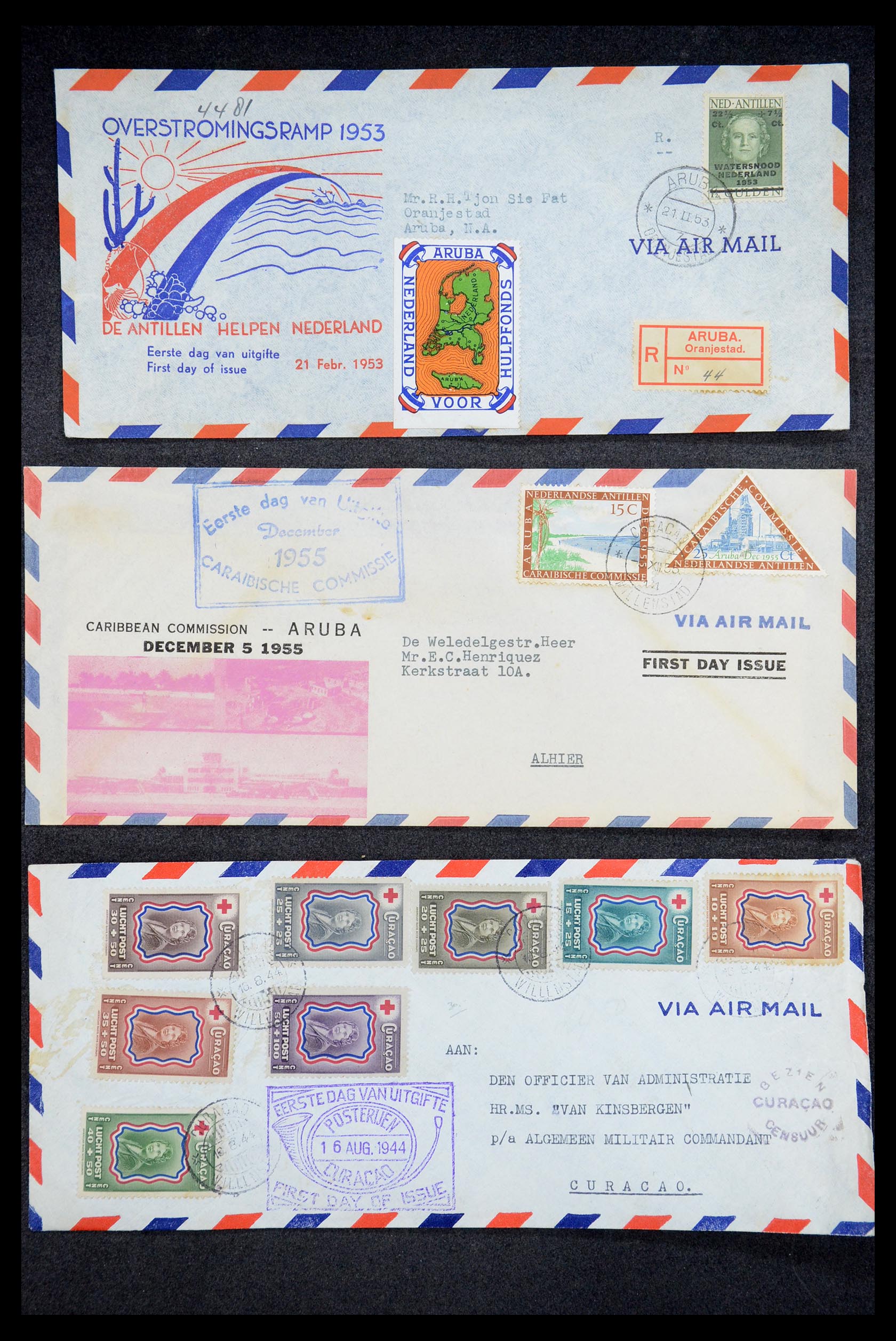 35205 032 - Postzegelverzameling 35205 Nederlandse gebieden FDC's 1927-1960.