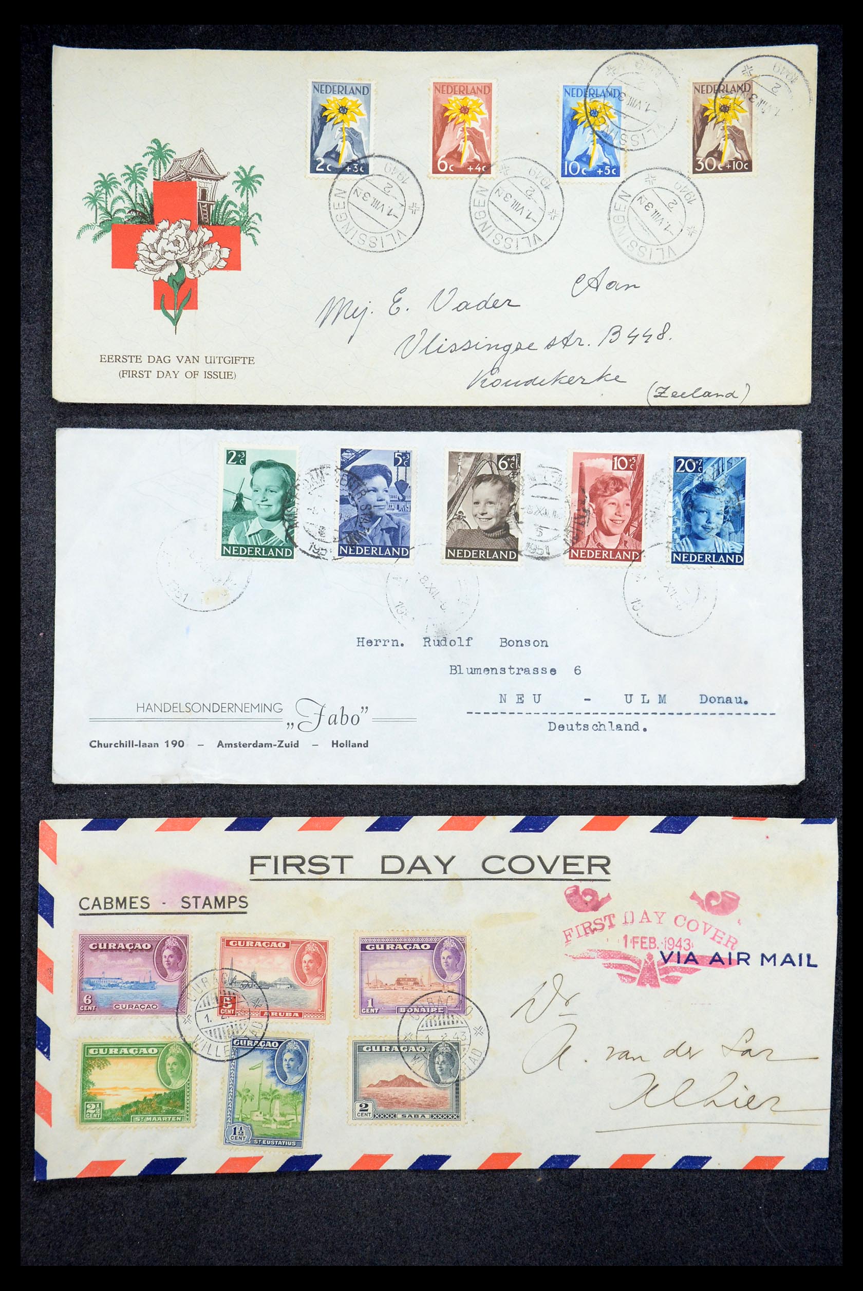 35205 035 - Postzegelverzameling 35205 Nederlandse gebieden FDC's 1927-1960.
