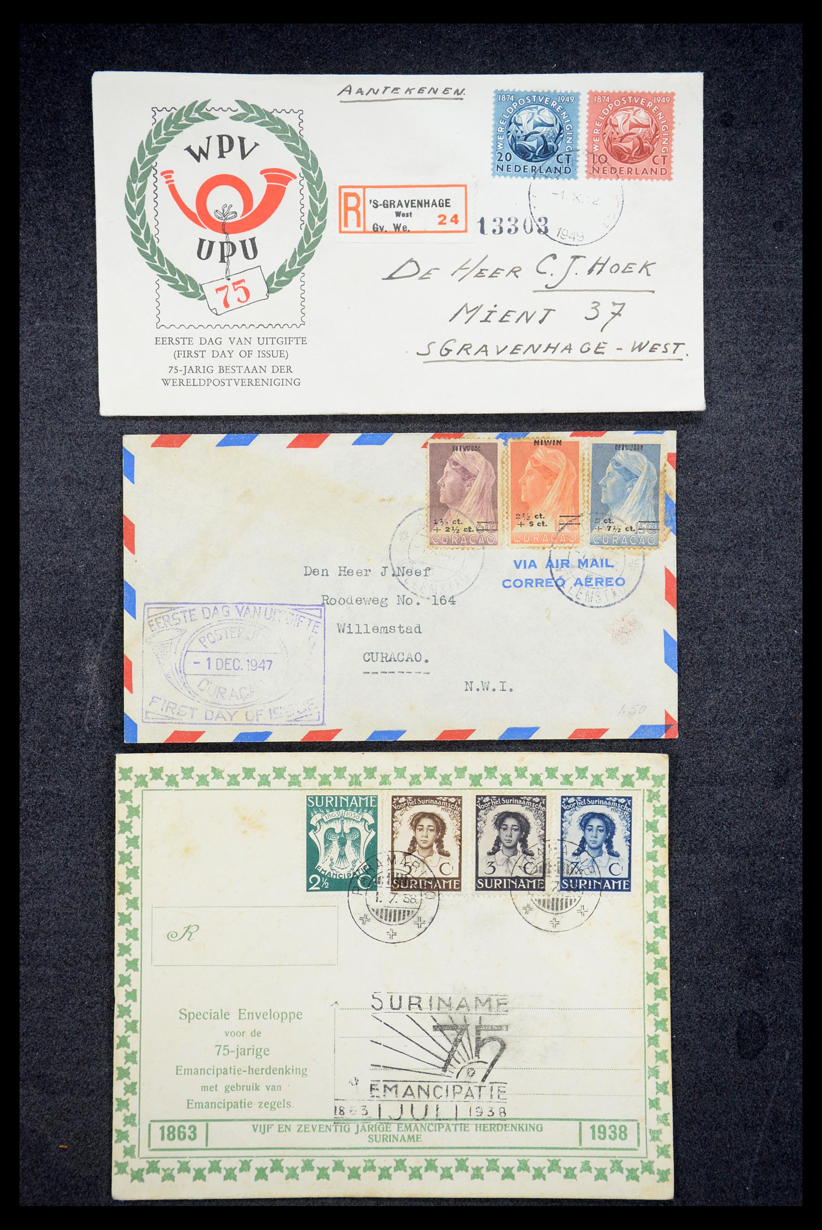 35205 038 - Stamp Collection 35205 Dutch territories FDC's 1927-1960.