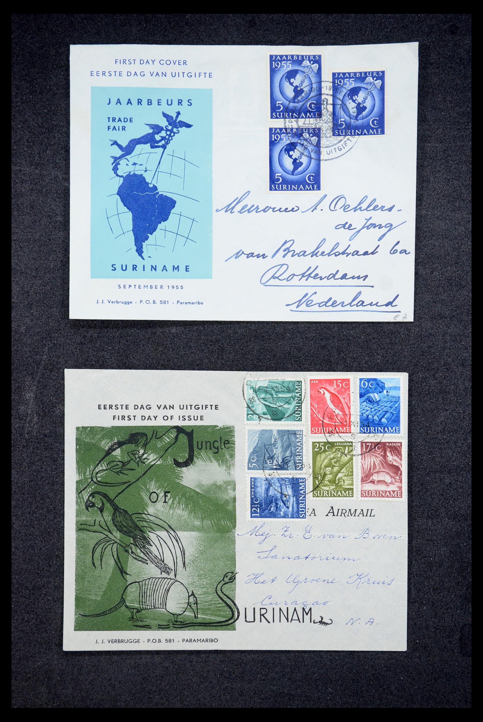 35205 039 - Postzegelverzameling 35205 Nederlandse gebieden FDC's 1927-1960.