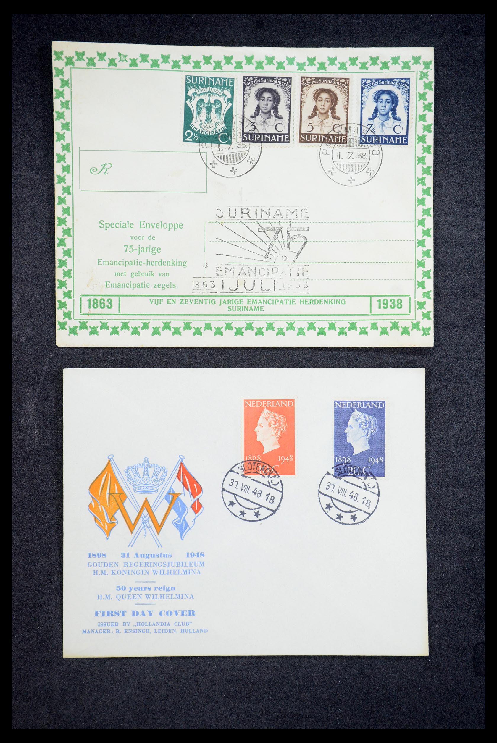 35205 044 - Postzegelverzameling 35205 Nederlandse gebieden FDC's 1927-1960.