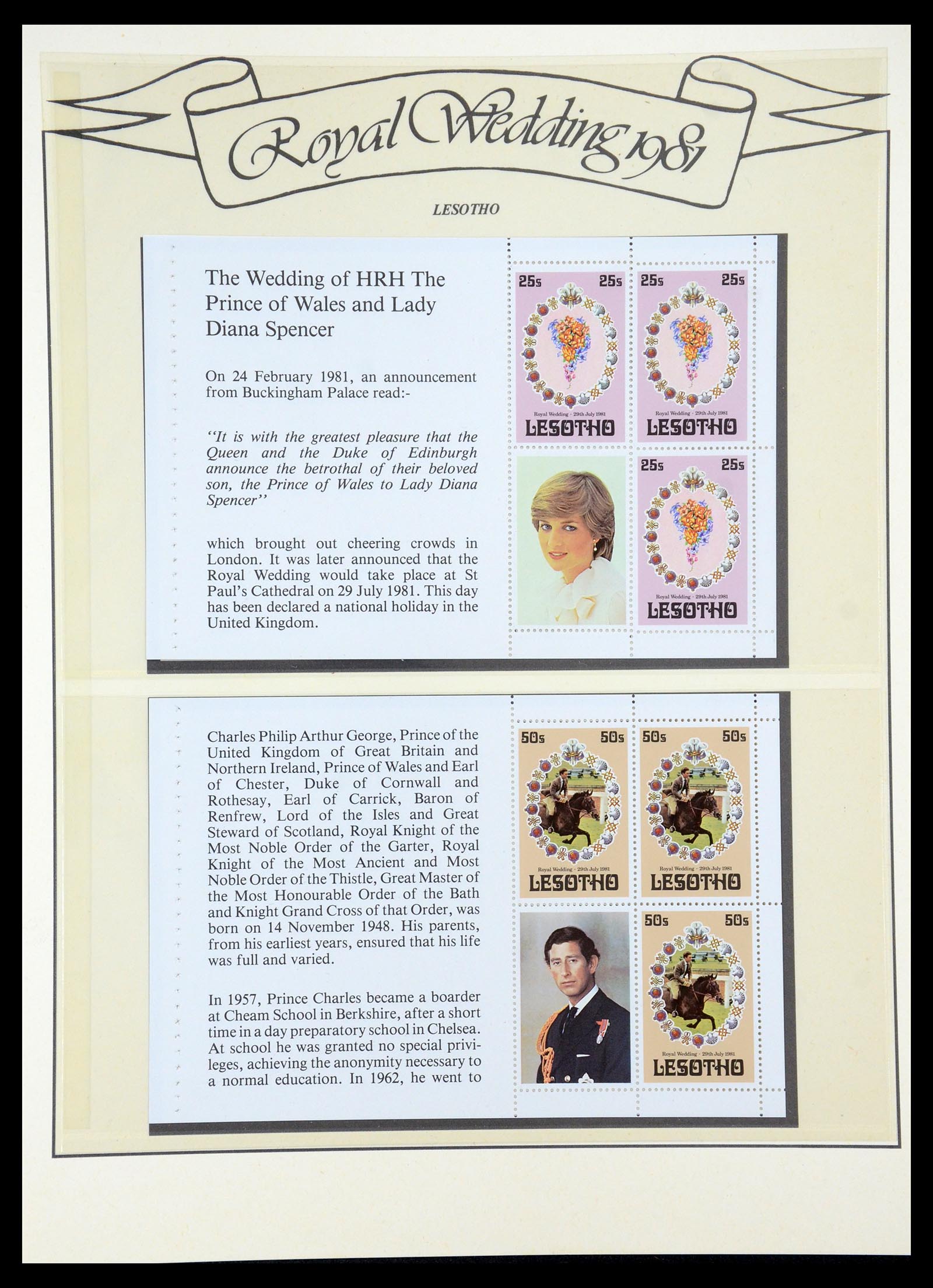 35210 040 - Postzegelverzameling 35210 Charles & Diana 1981-1997.