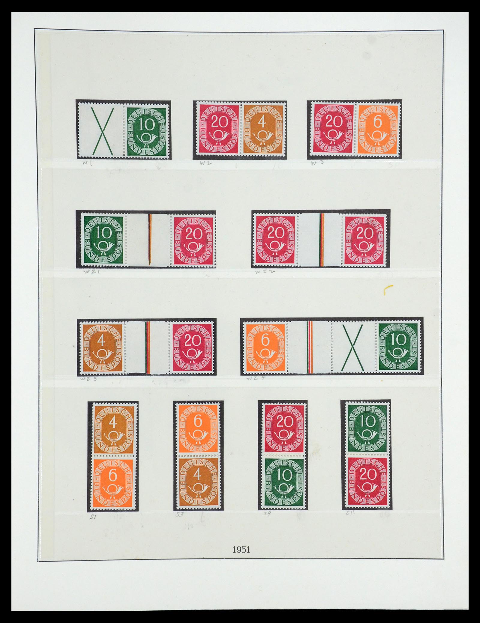35218 002 - Postzegelverzameling 35218 Bundespost combinaties 1951-1980.