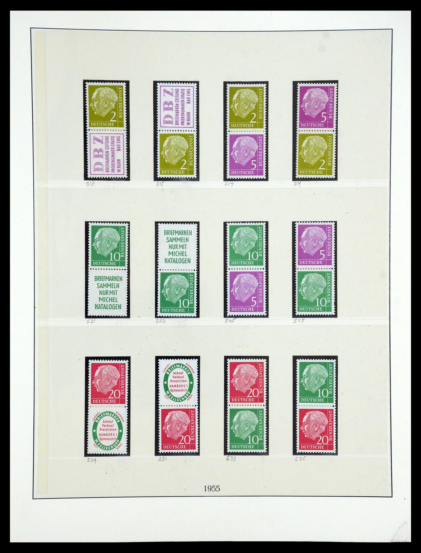 35218 005 - Postzegelverzameling 35218 Bundespost combinaties 1951-1980.