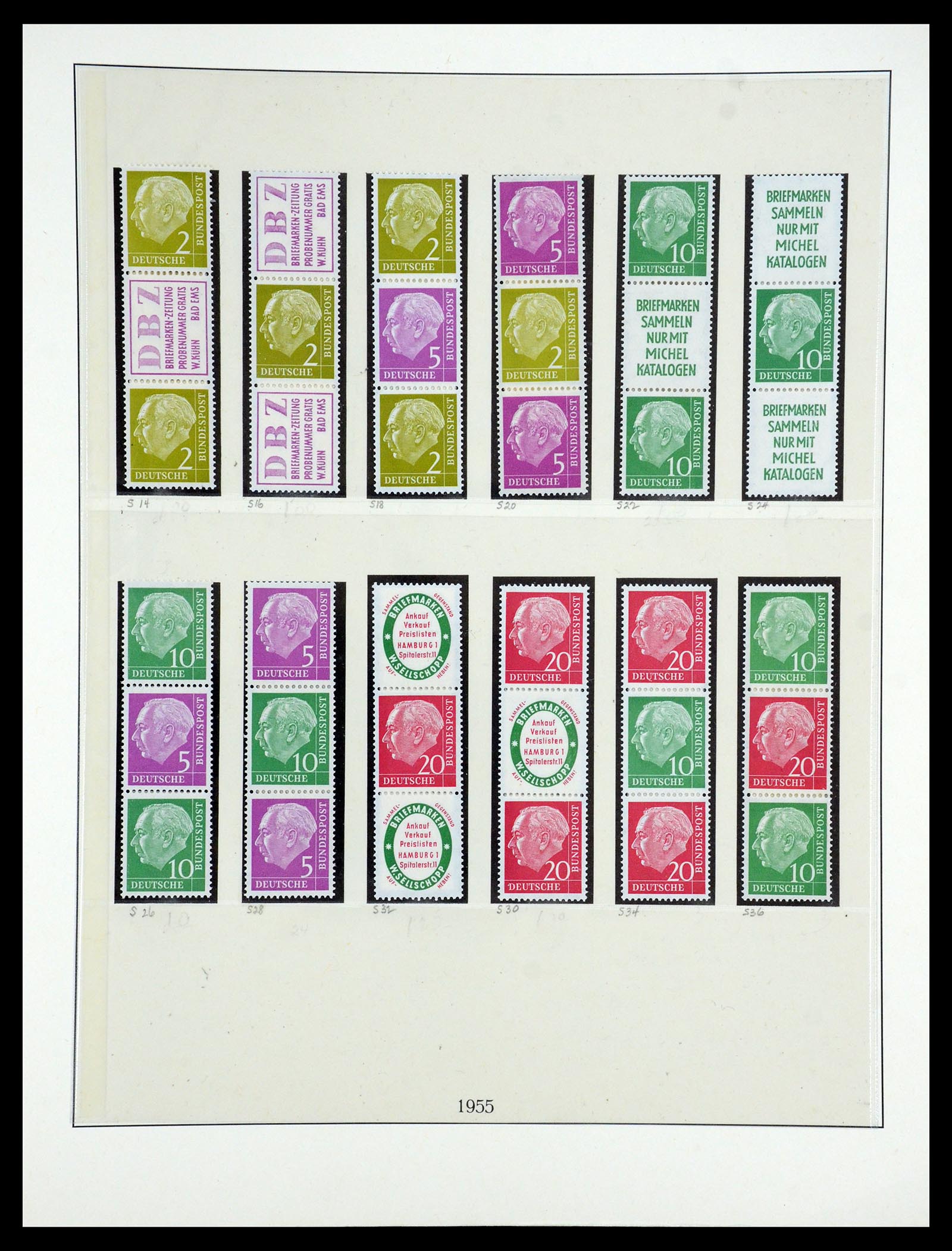 35218 006 - Postzegelverzameling 35218 Bundespost combinaties 1951-1980.