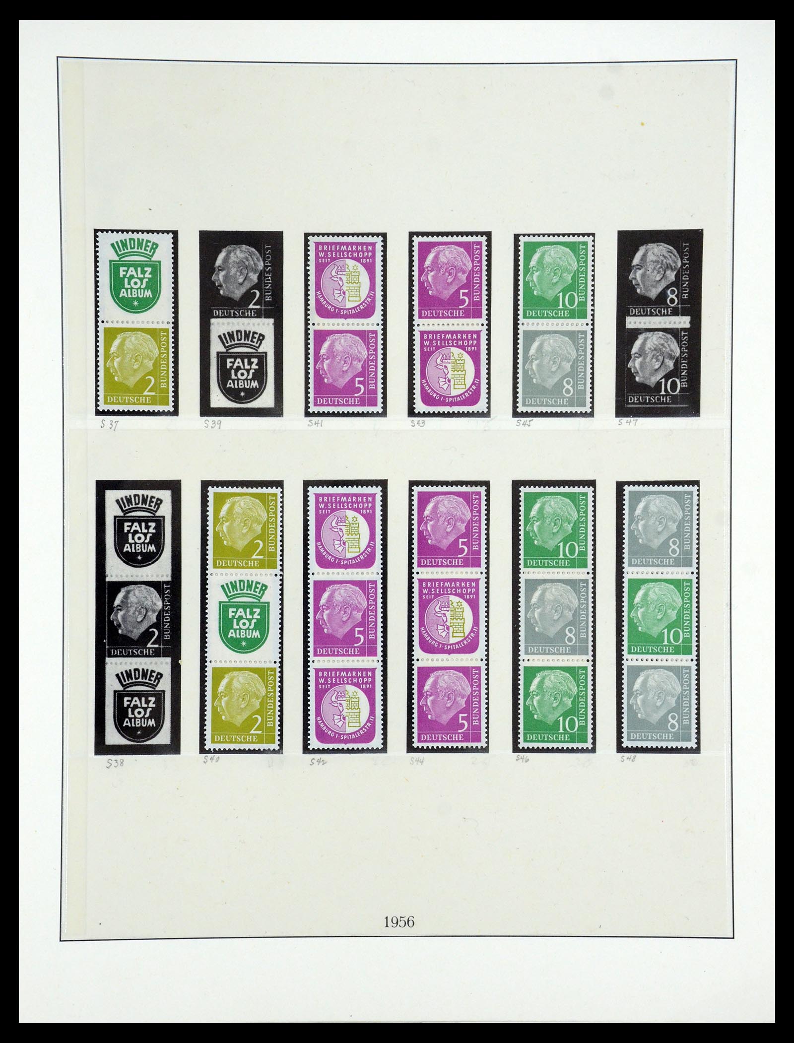 35218 008 - Postzegelverzameling 35218 Bundespost combinaties 1951-1980.