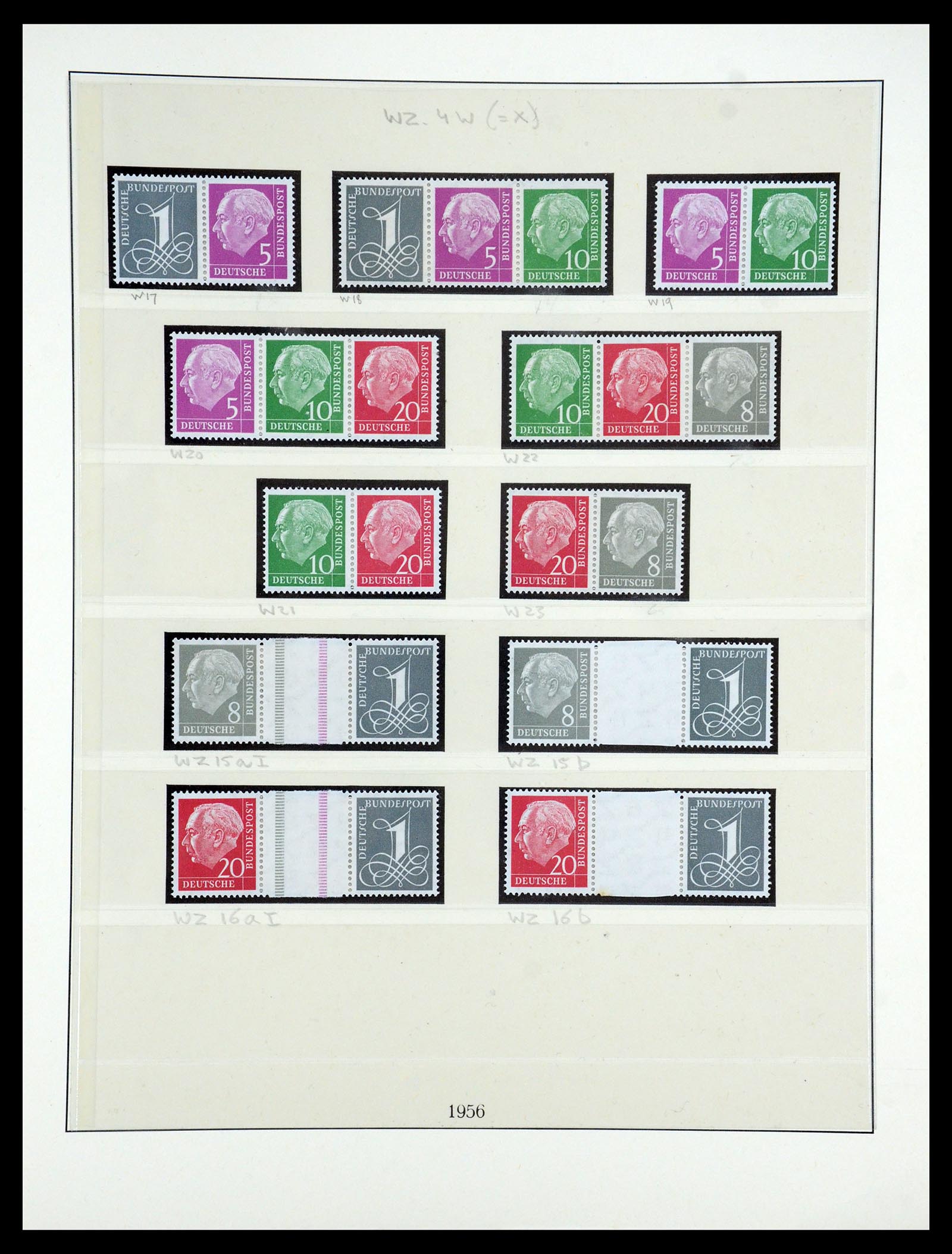 35218 009 - Postzegelverzameling 35218 Bundespost combinaties 1951-1980.