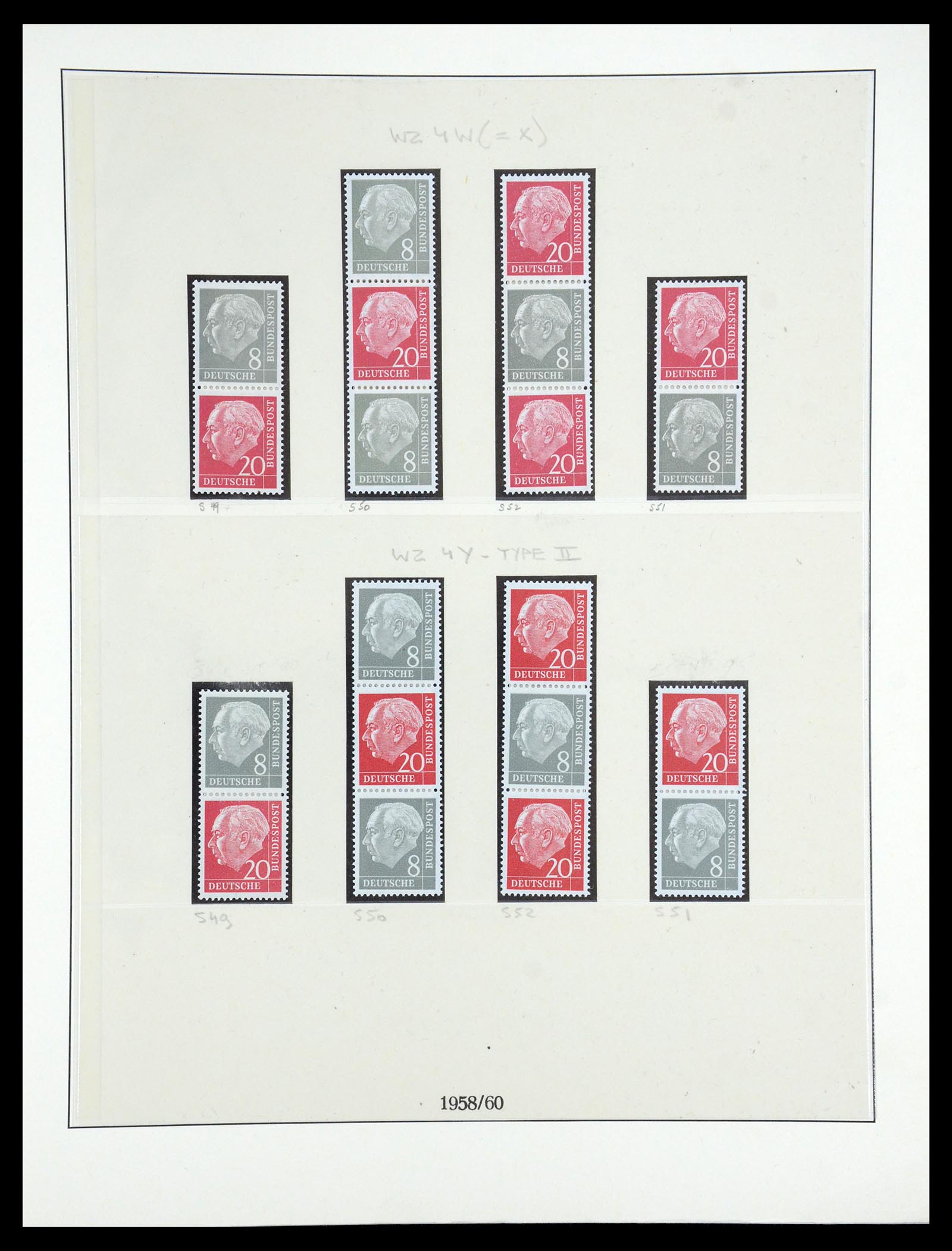 35218 010 - Stamp Collection 35218 Bundespost combinations 1951-1980.
