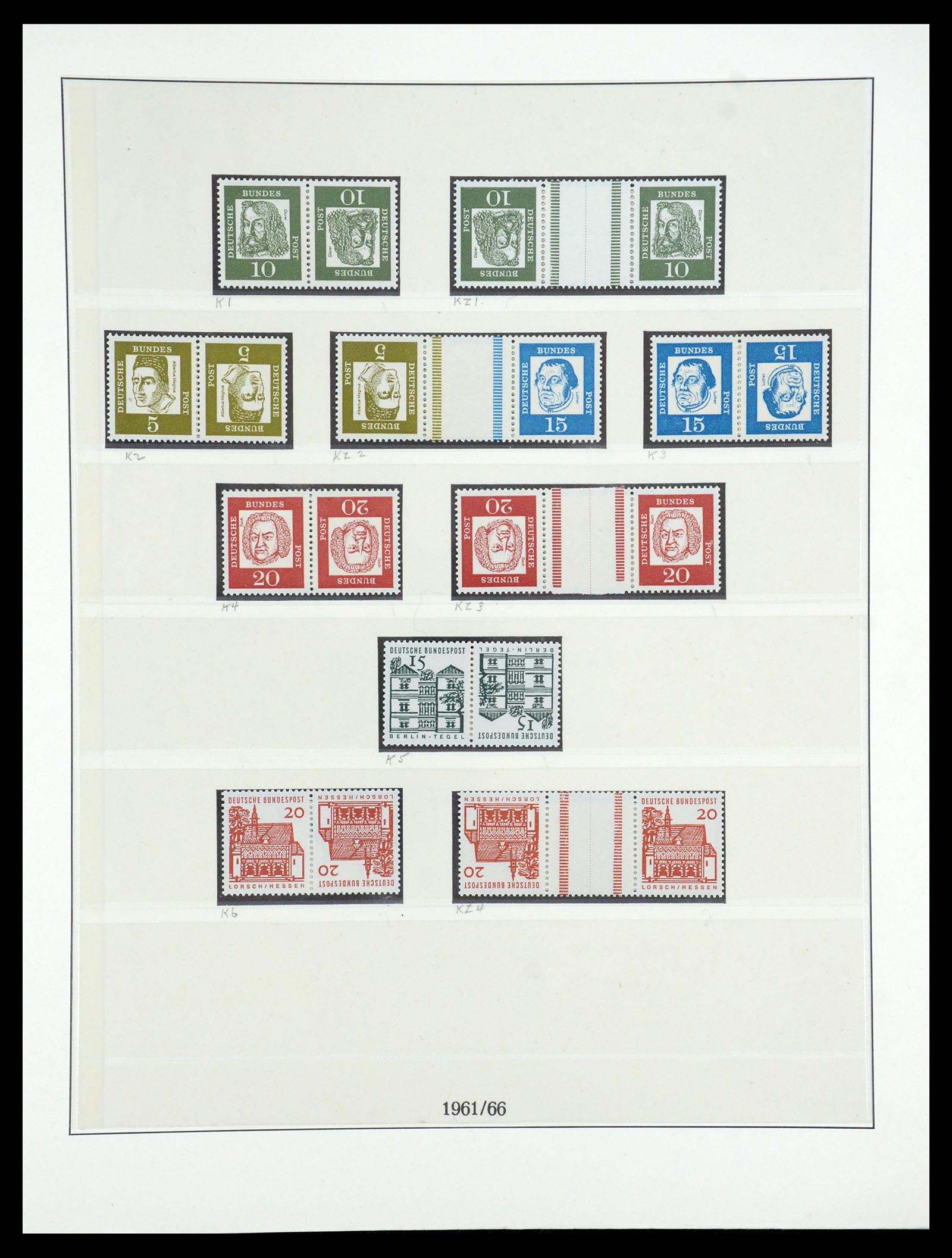 35218 012 - Postzegelverzameling 35218 Bundespost combinaties 1951-1980.
