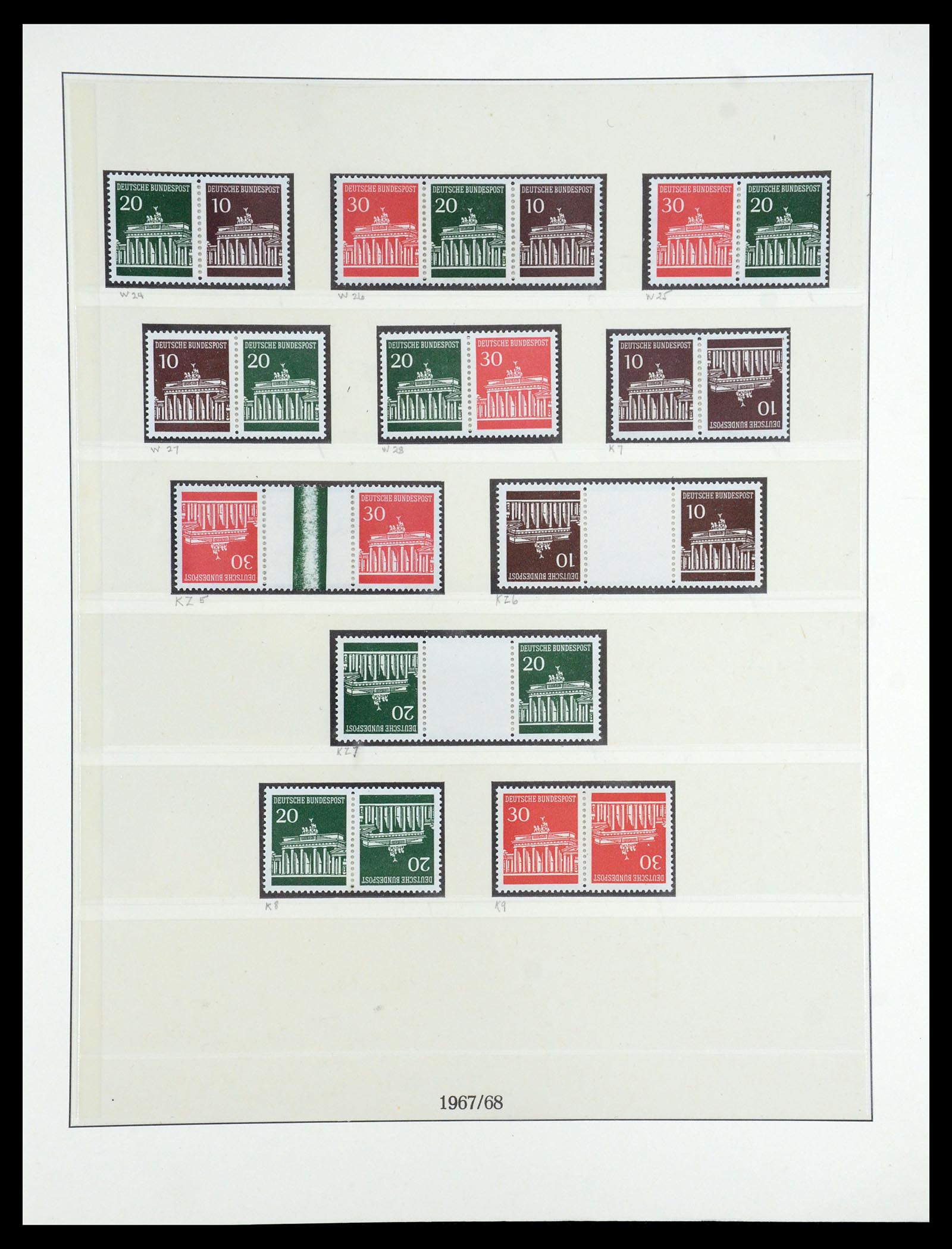 35218 013 - Postzegelverzameling 35218 Bundespost combinaties 1951-1980.