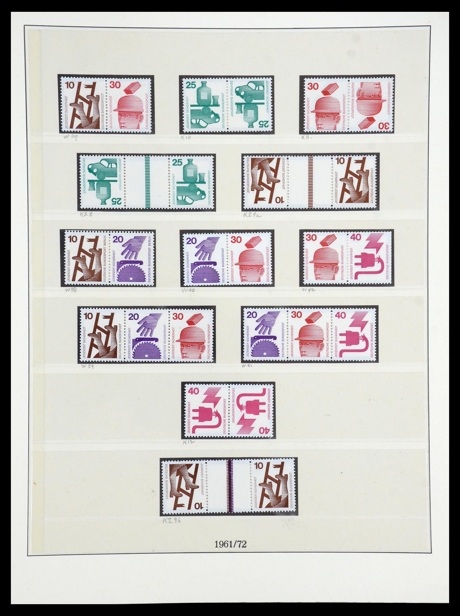 35218 016 - Postzegelverzameling 35218 Bundespost combinaties 1951-1980.