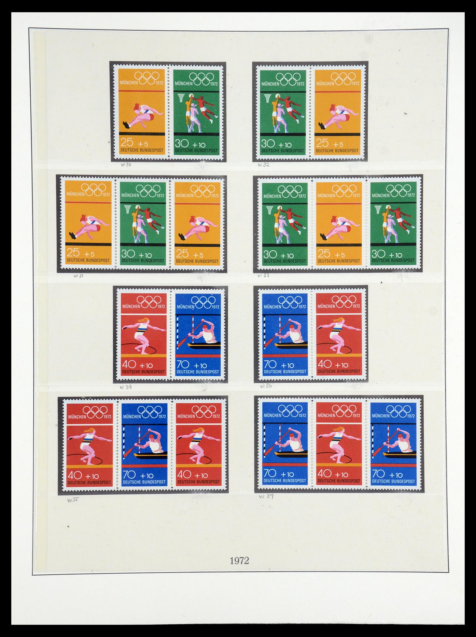 35218 017 - Postzegelverzameling 35218 Bundespost combinaties 1951-1980.