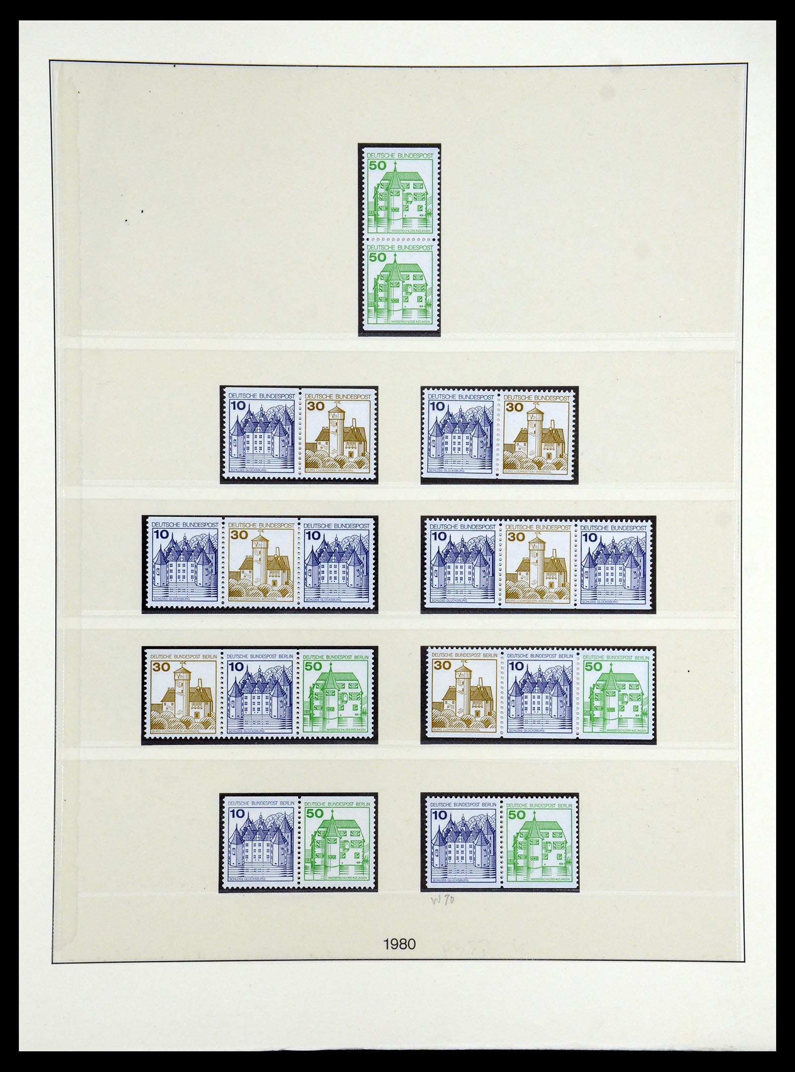 35218 023 - Postzegelverzameling 35218 Bundespost combinaties 1951-1980.