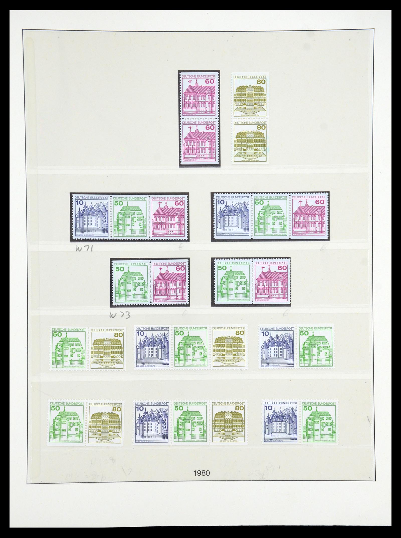35218 024 - Postzegelverzameling 35218 Bundespost combinaties 1951-1980.