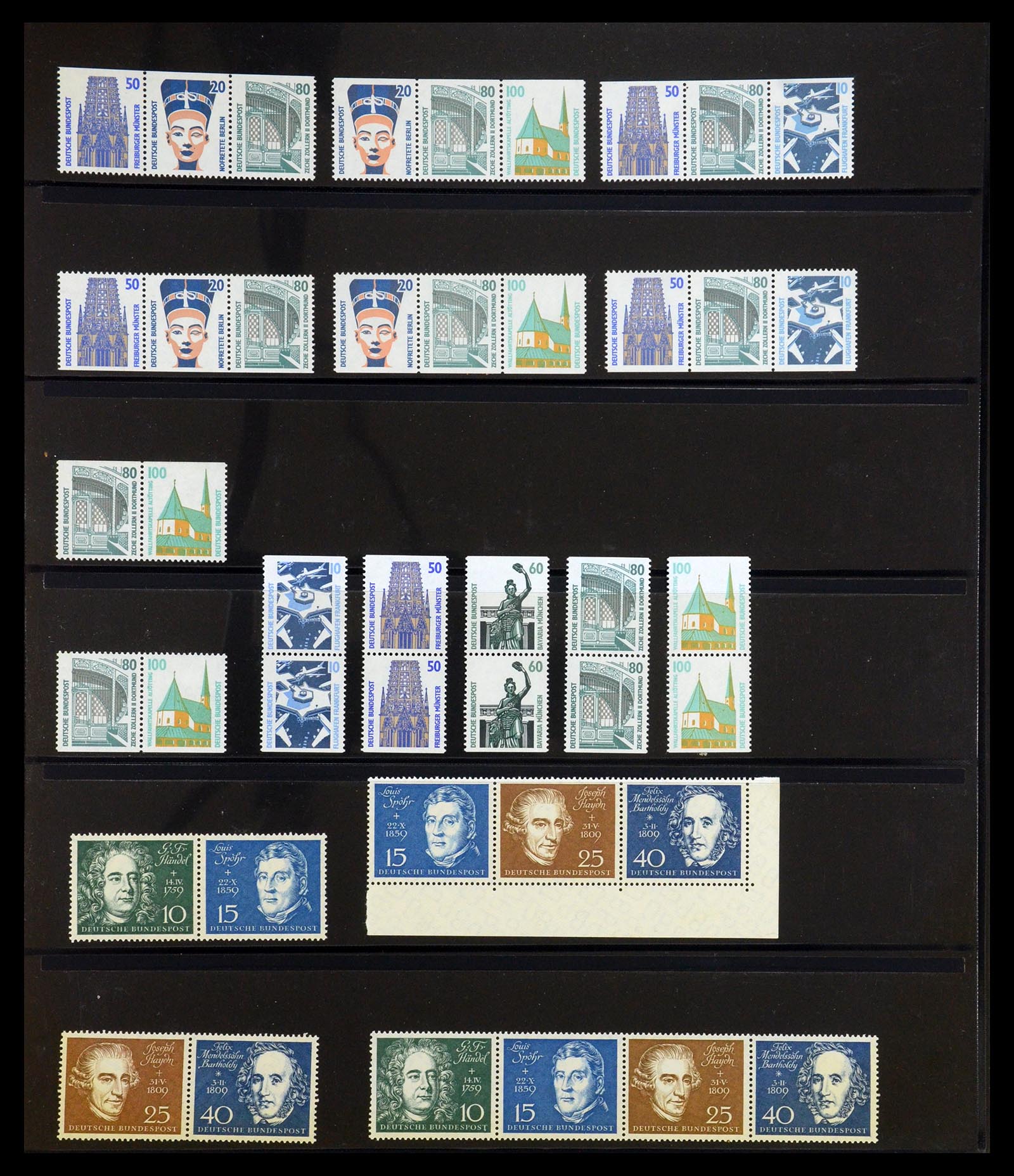 35218 026 - Postzegelverzameling 35218 Bundespost combinaties 1951-1980.