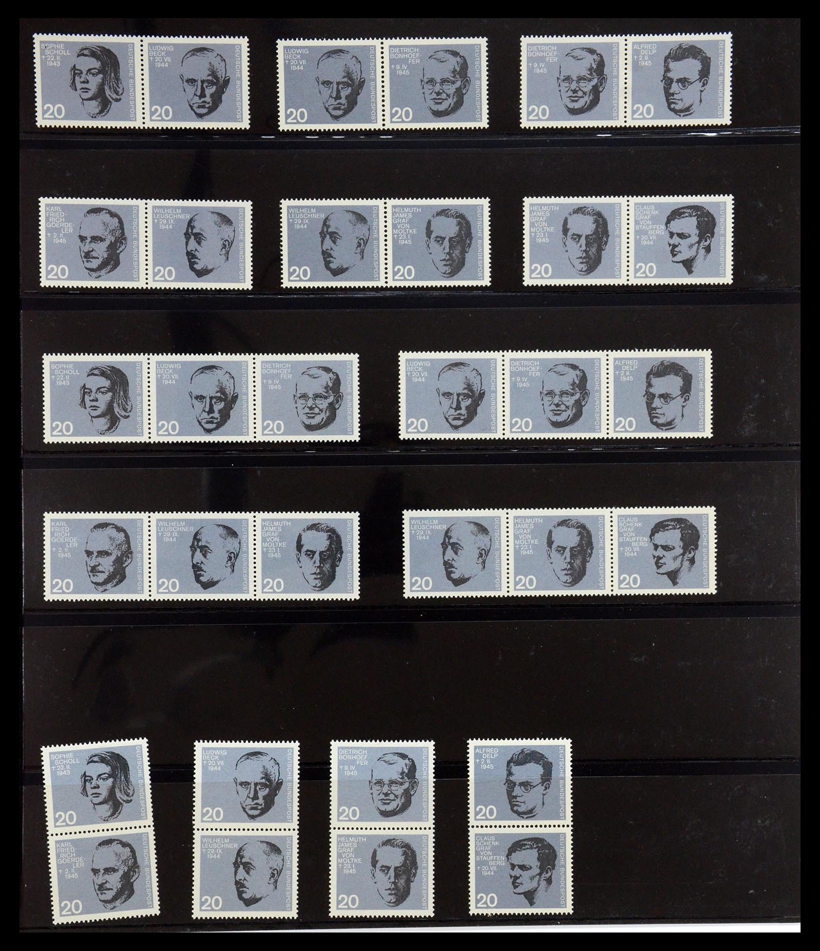 35218 027 - Postzegelverzameling 35218 Bundespost combinaties 1951-1980.