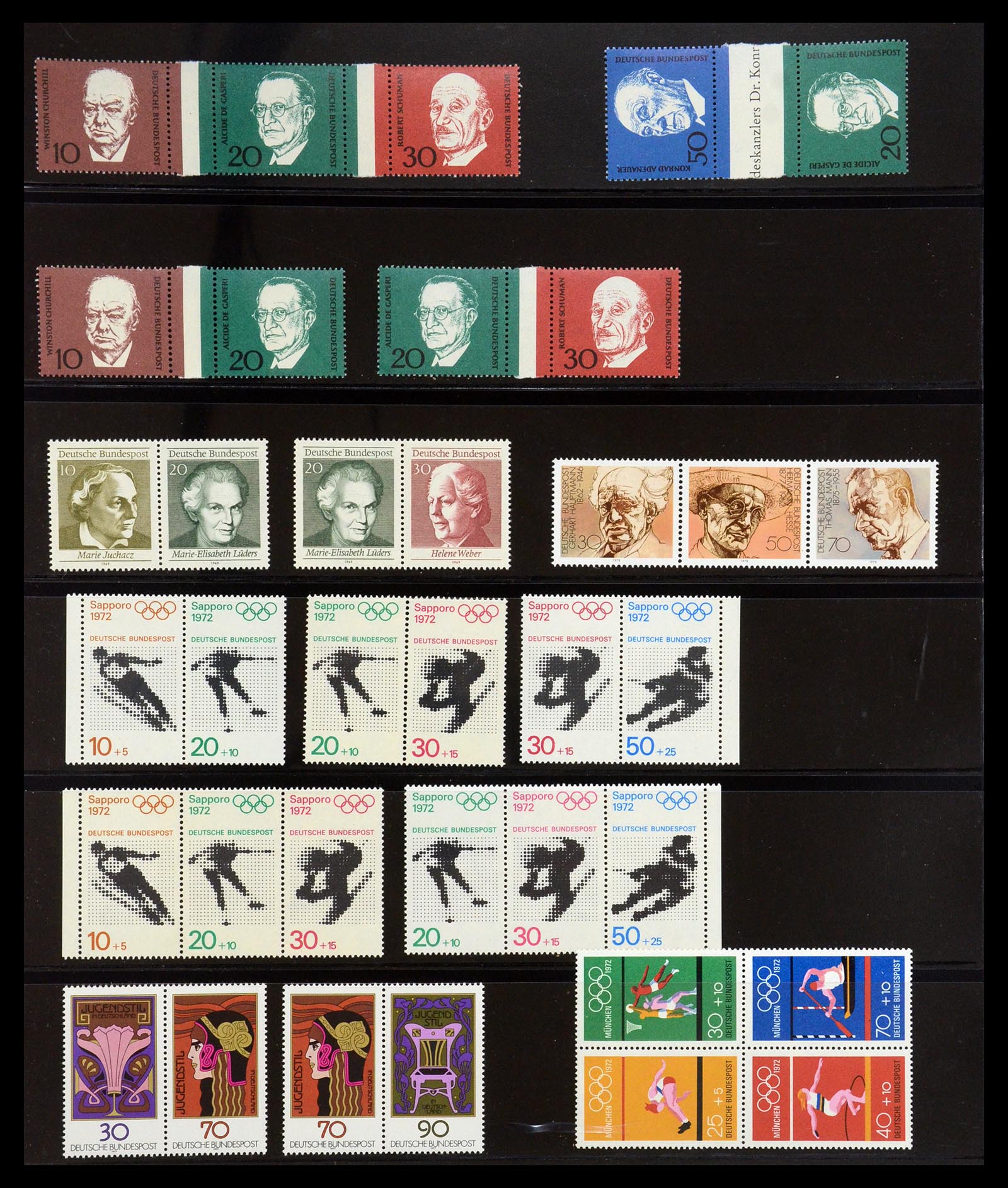 35218 028 - Postzegelverzameling 35218 Bundespost combinaties 1951-1980.
