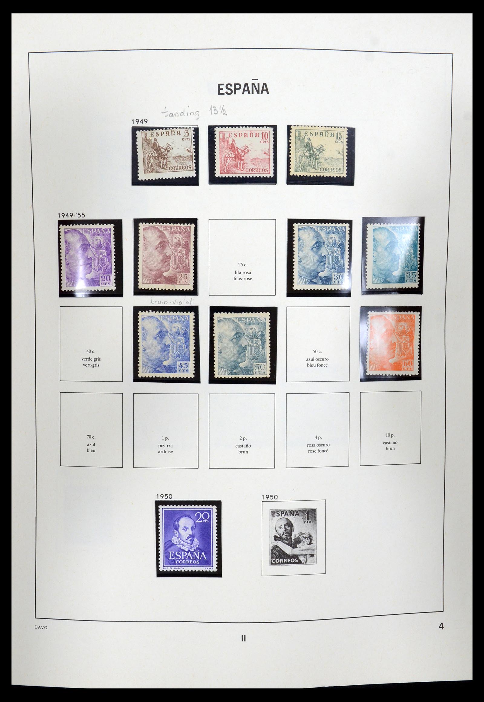 35219 004 - Postzegelverzameling 35219 Spanje 1945-2001.