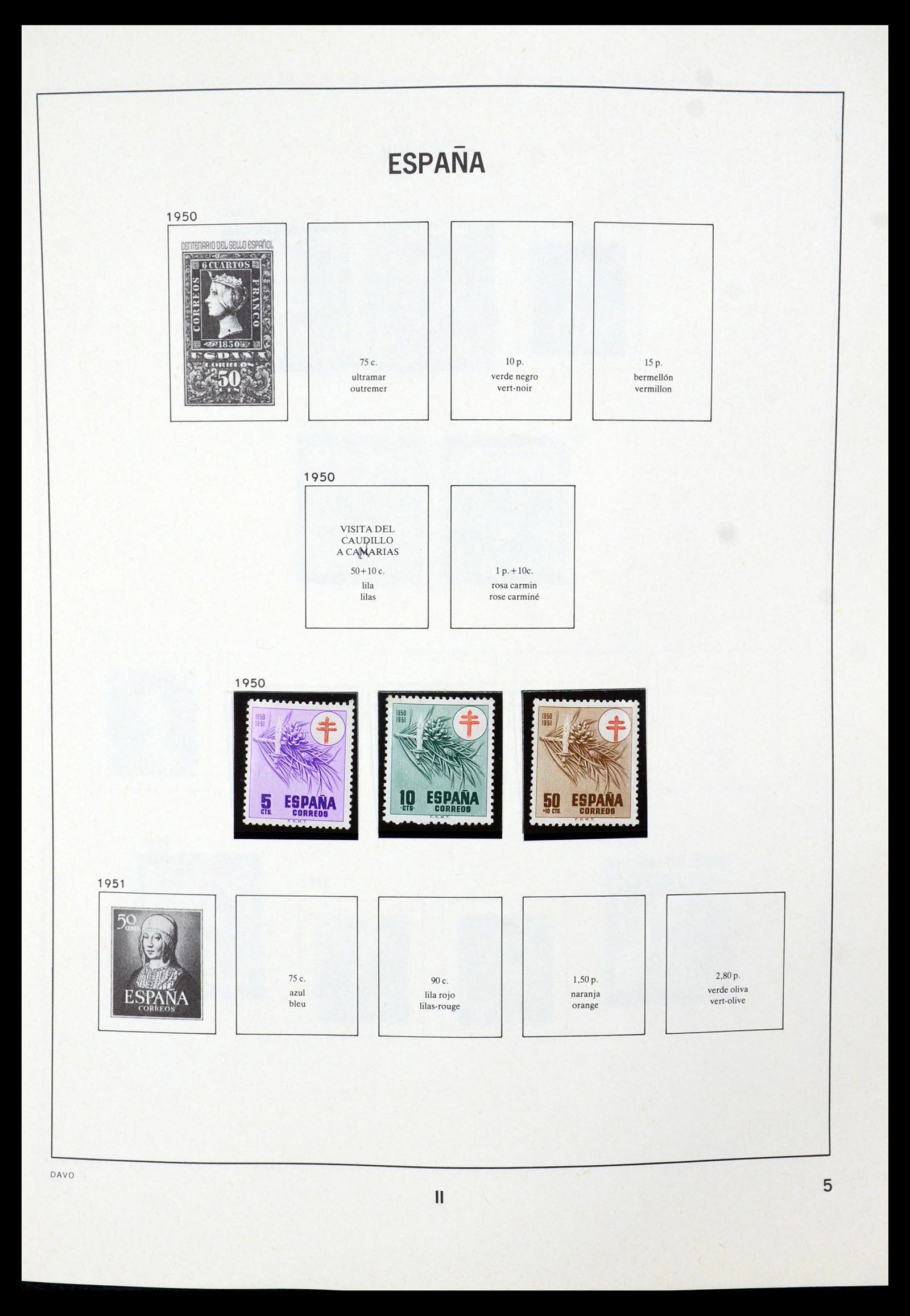35219 005 - Postzegelverzameling 35219 Spanje 1945-2001.