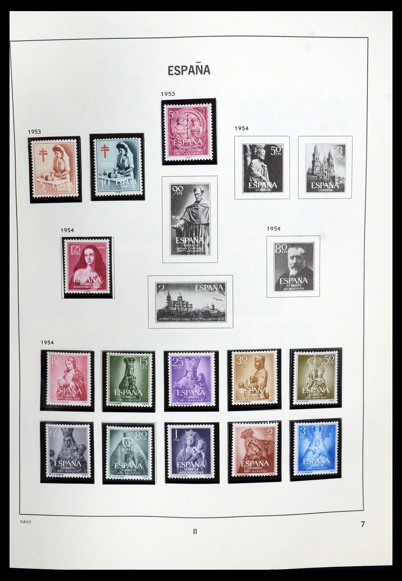 35219 007 - Postzegelverzameling 35219 Spanje 1945-2001.