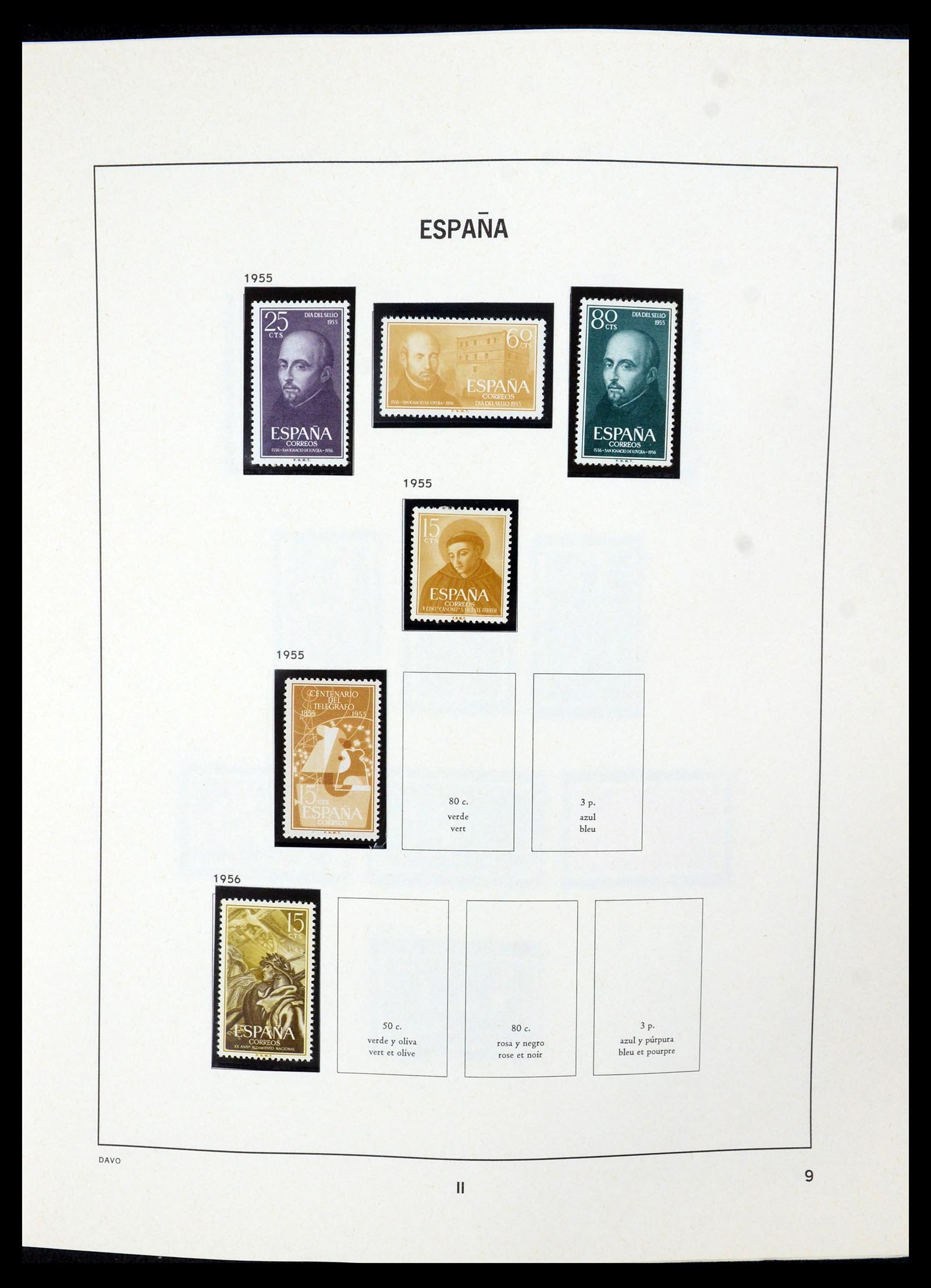 35219 009 - Postzegelverzameling 35219 Spanje 1945-2001.
