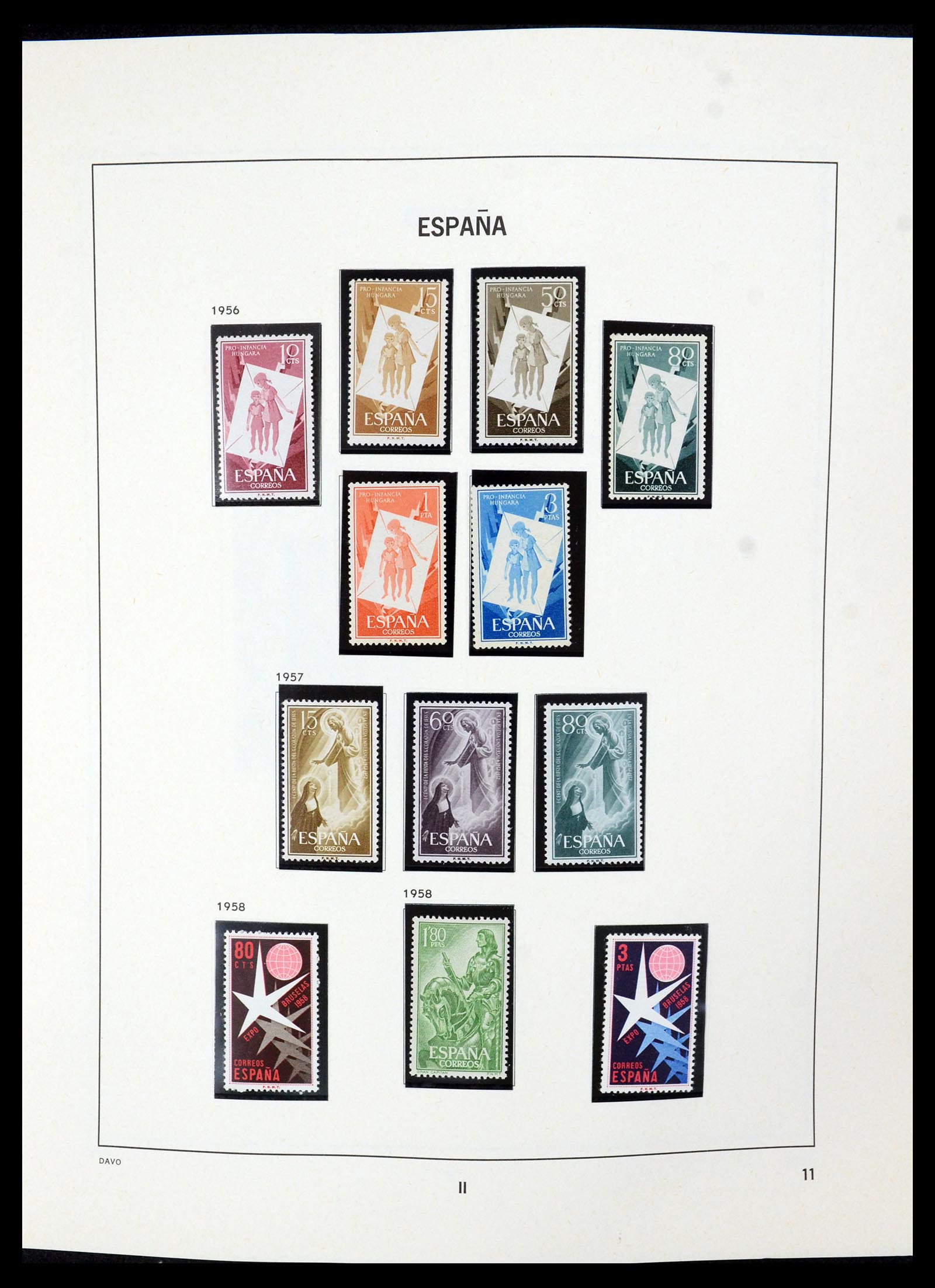 35219 011 - Postzegelverzameling 35219 Spanje 1945-2001.