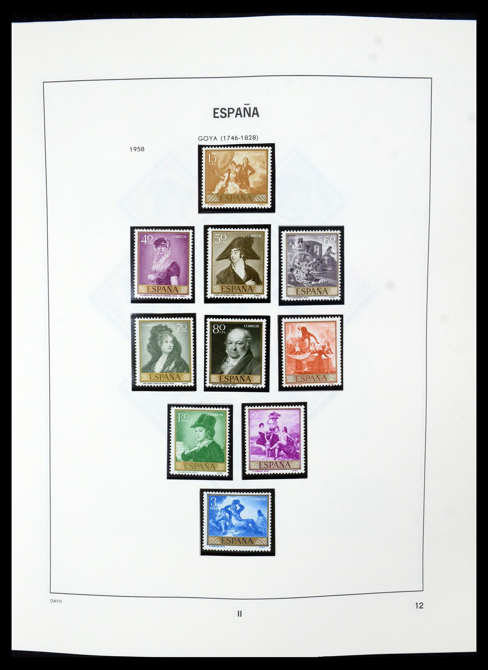 35219 012 - Postzegelverzameling 35219 Spanje 1945-2001.