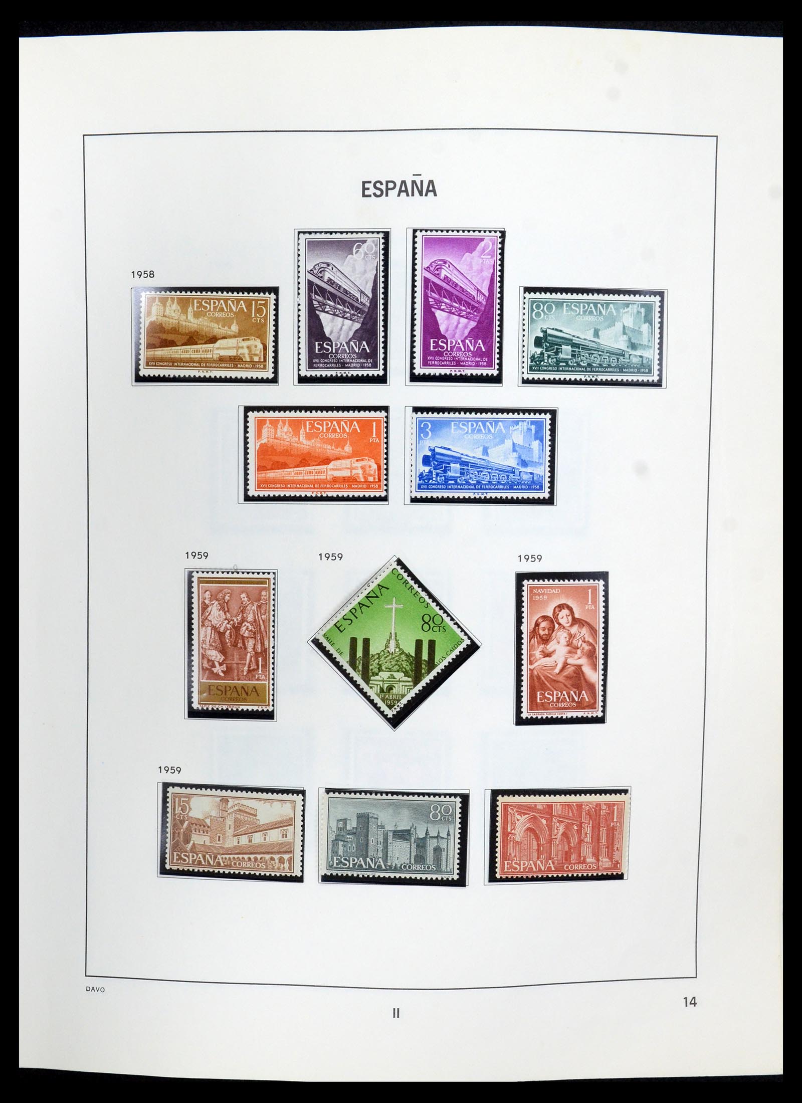 35219 014 - Postzegelverzameling 35219 Spanje 1945-2001.