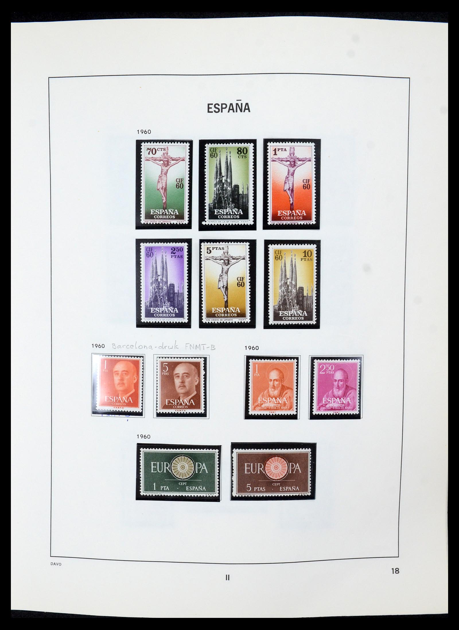 35219 018 - Postzegelverzameling 35219 Spanje 1945-2001.