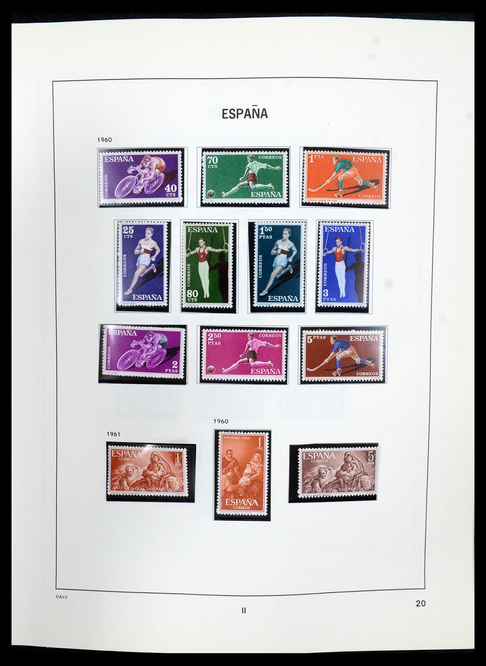 35219 020 - Postzegelverzameling 35219 Spanje 1945-2001.