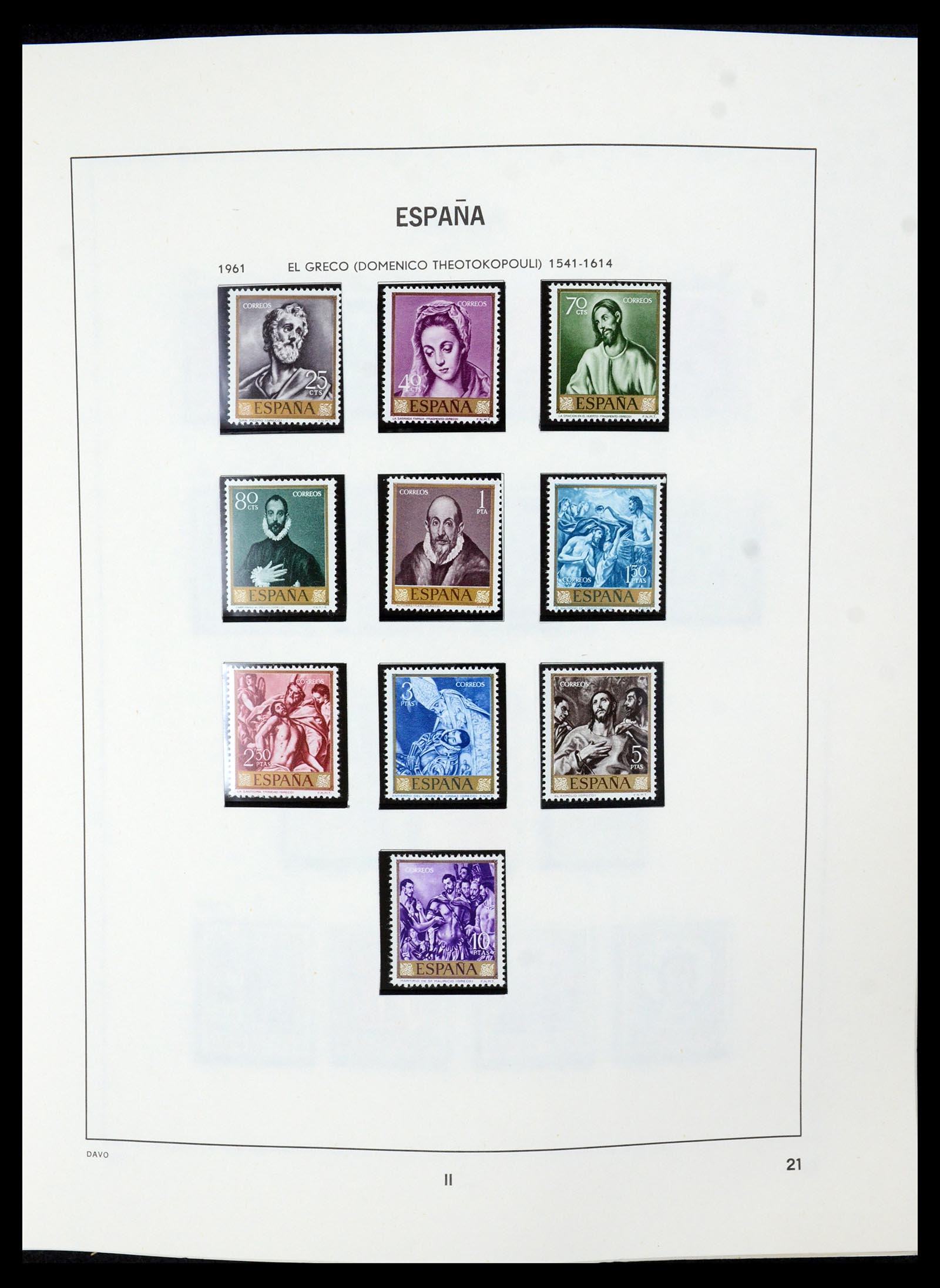 35219 021 - Postzegelverzameling 35219 Spanje 1945-2001.