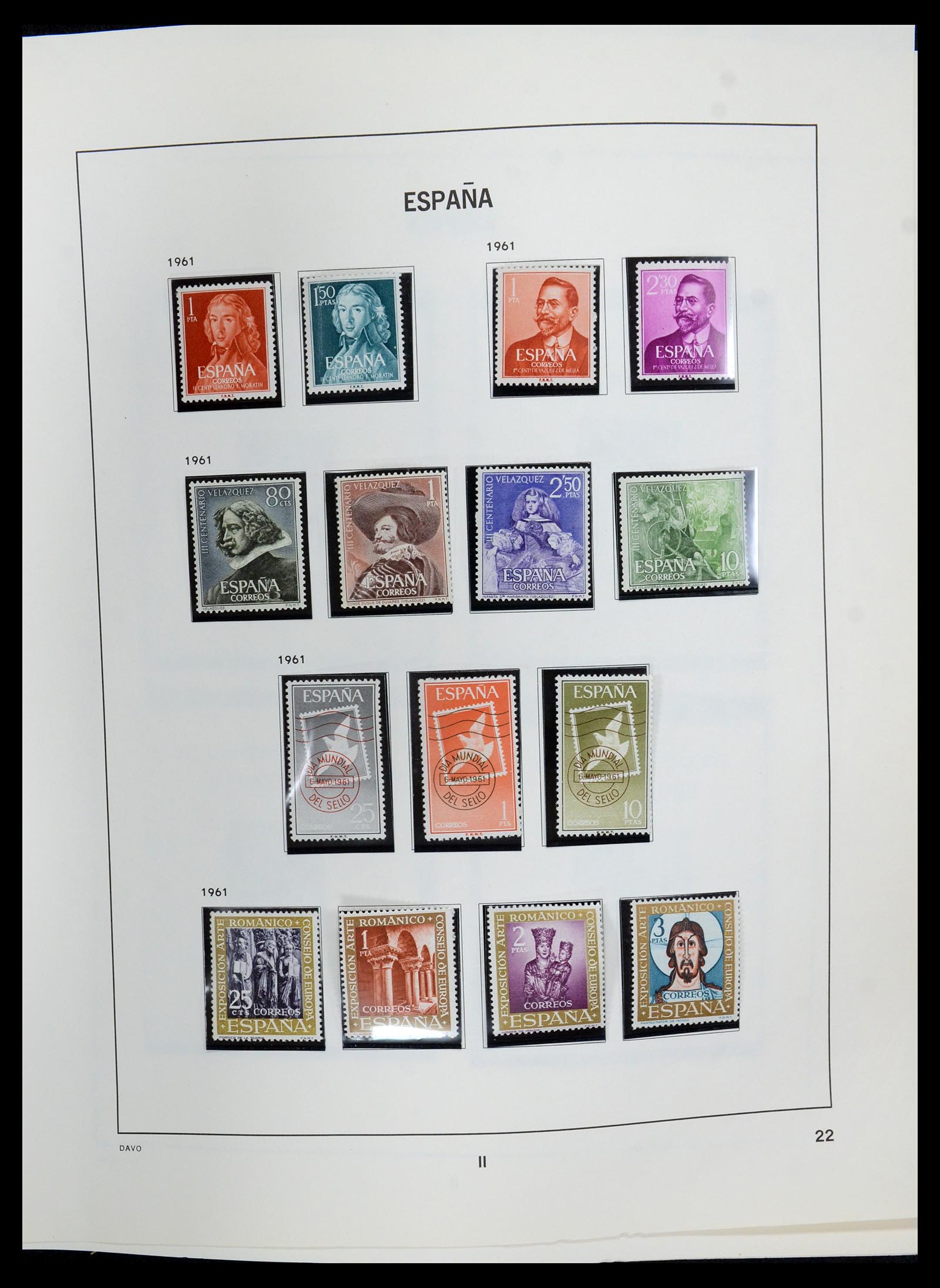 35219 022 - Postzegelverzameling 35219 Spanje 1945-2001.