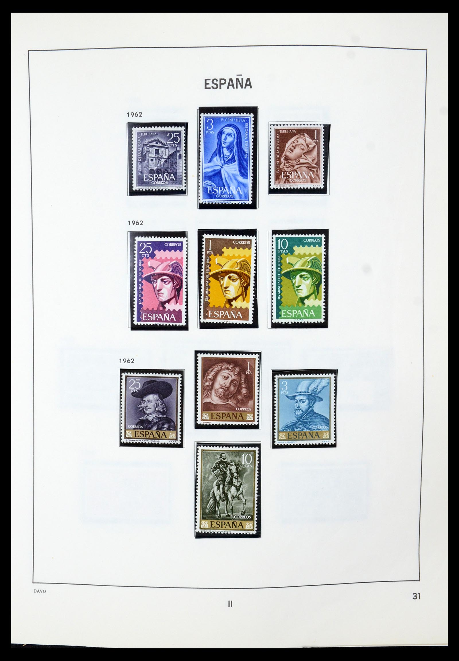 35219 032 - Postzegelverzameling 35219 Spanje 1945-2001.