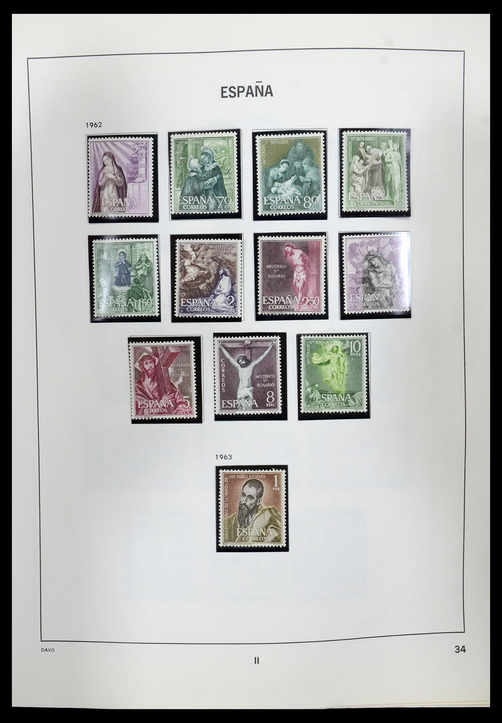 35219 035 - Postzegelverzameling 35219 Spanje 1945-2001.