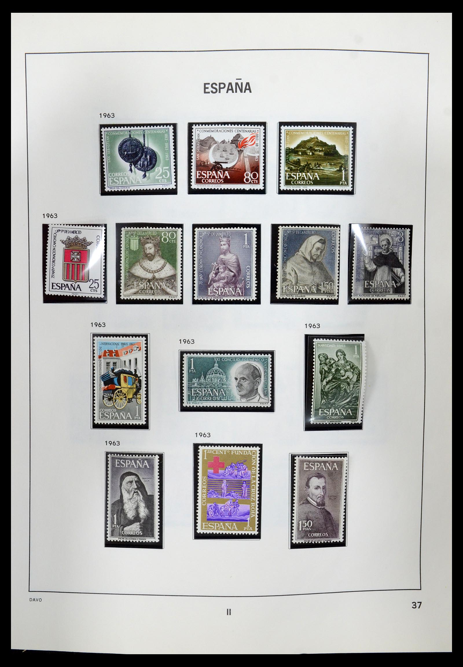 35219 038 - Postzegelverzameling 35219 Spanje 1945-2001.