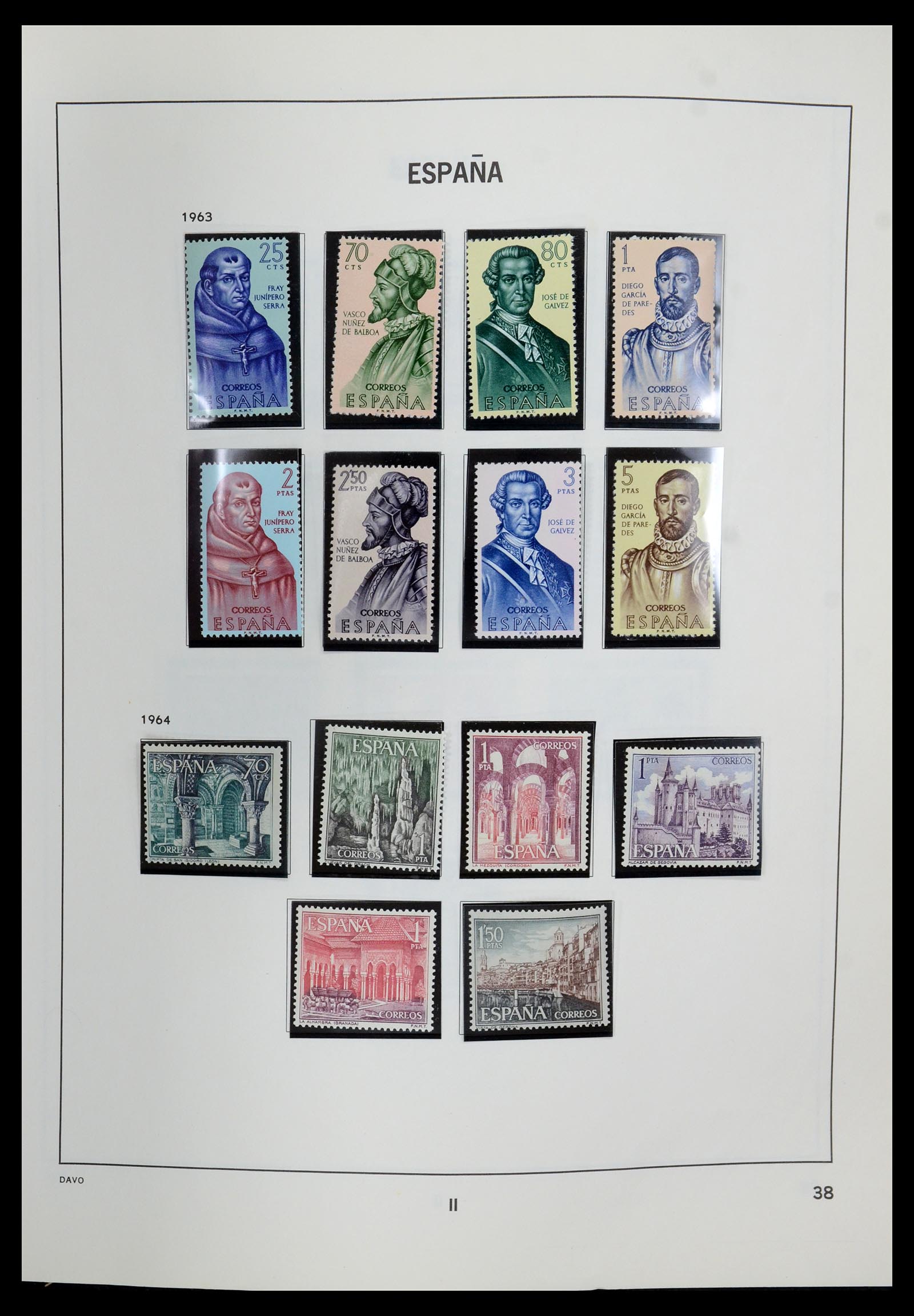 35219 039 - Postzegelverzameling 35219 Spanje 1945-2001.