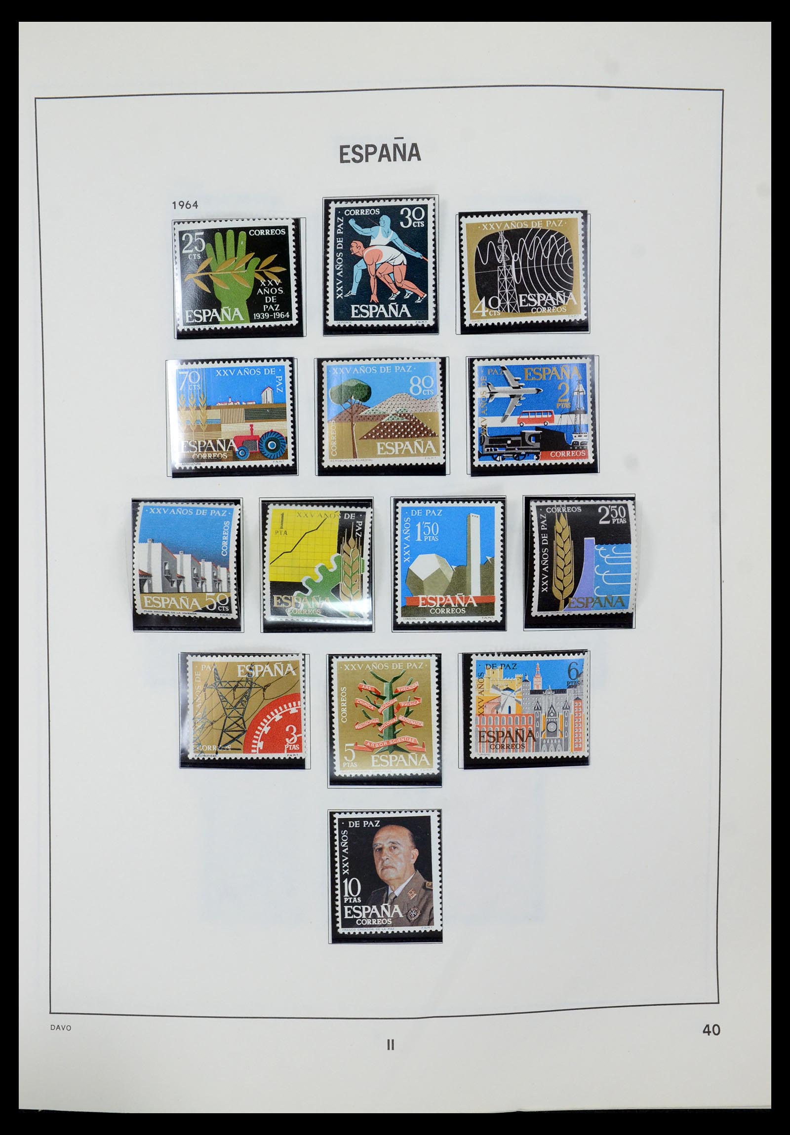 35219 041 - Postzegelverzameling 35219 Spanje 1945-2001.