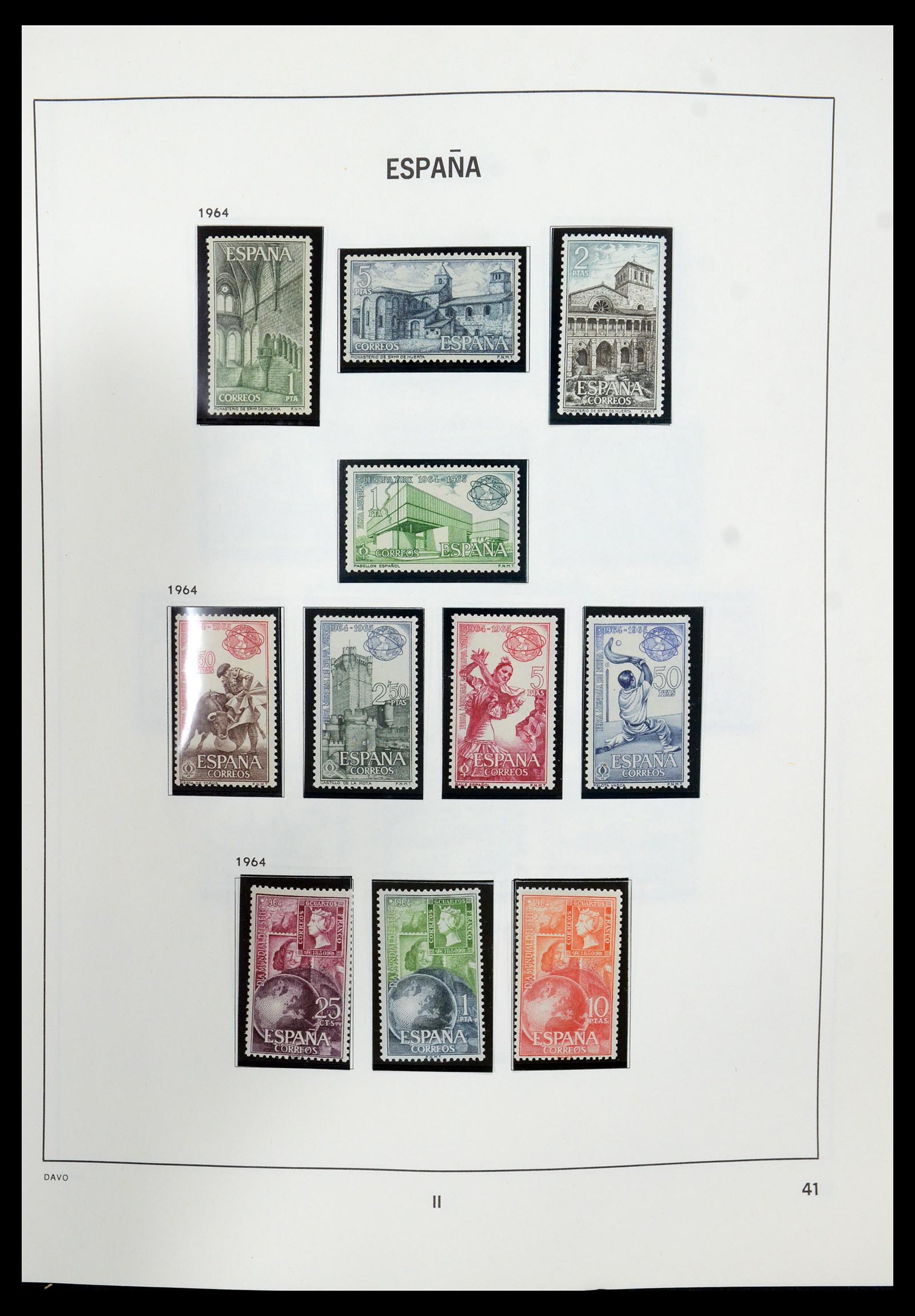 35219 042 - Postzegelverzameling 35219 Spanje 1945-2001.