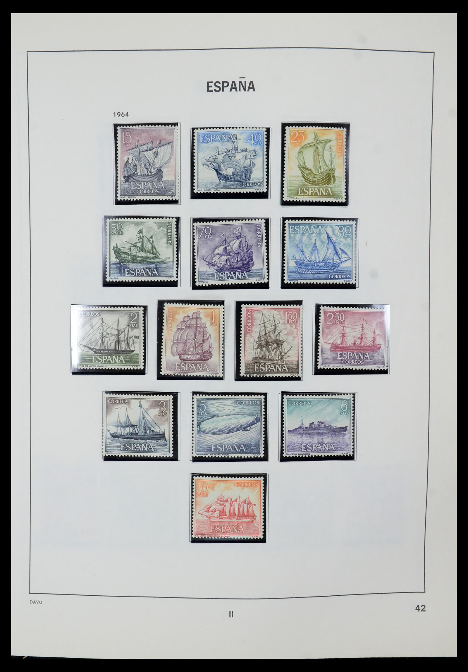 35219 043 - Postzegelverzameling 35219 Spanje 1945-2001.
